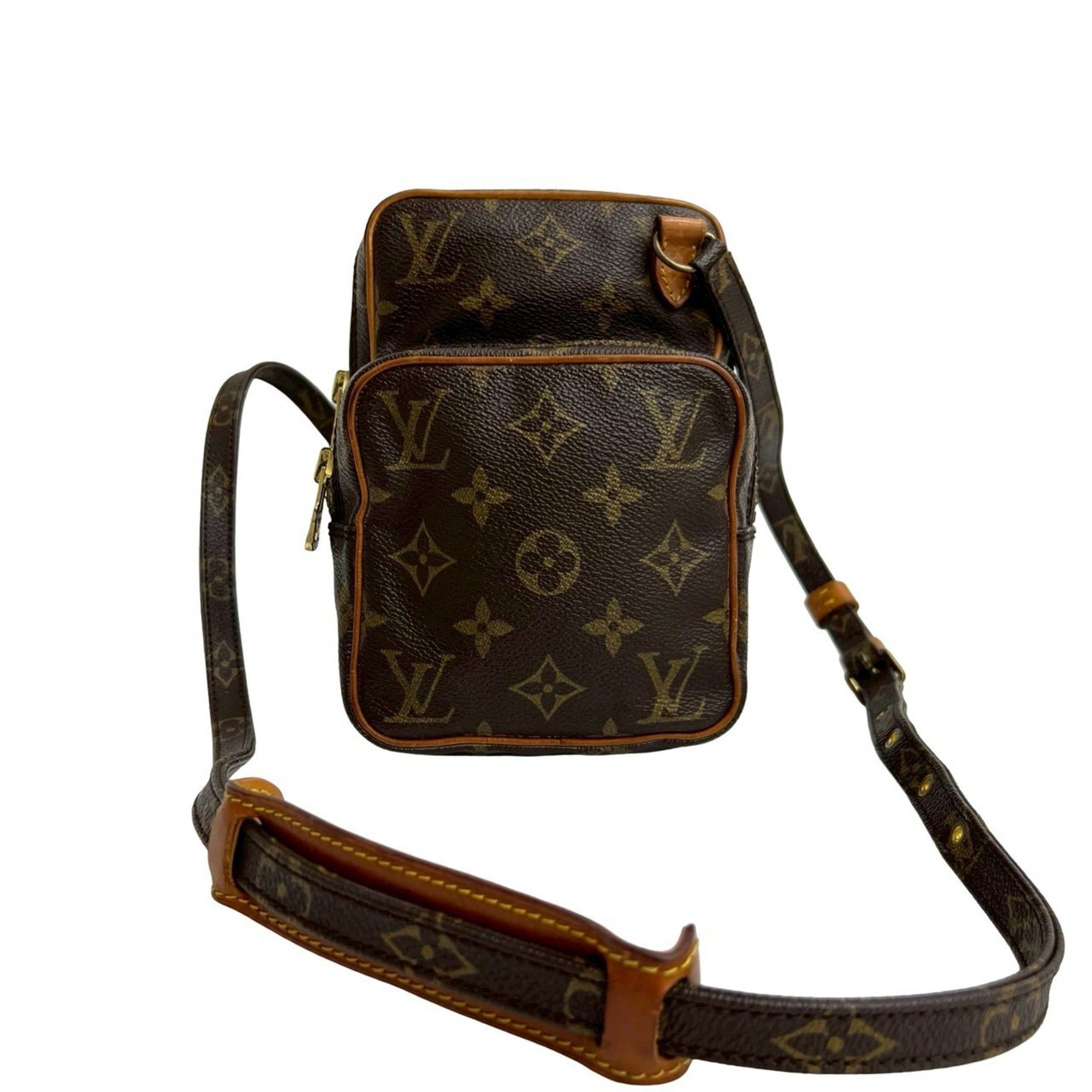 Louis Vuitton LOUIS VUITTON Amazon Monogram Leather Shoulder Bag/Pochette Brown ph2-9 Size ONE SIZE - 1 Thumbnail
