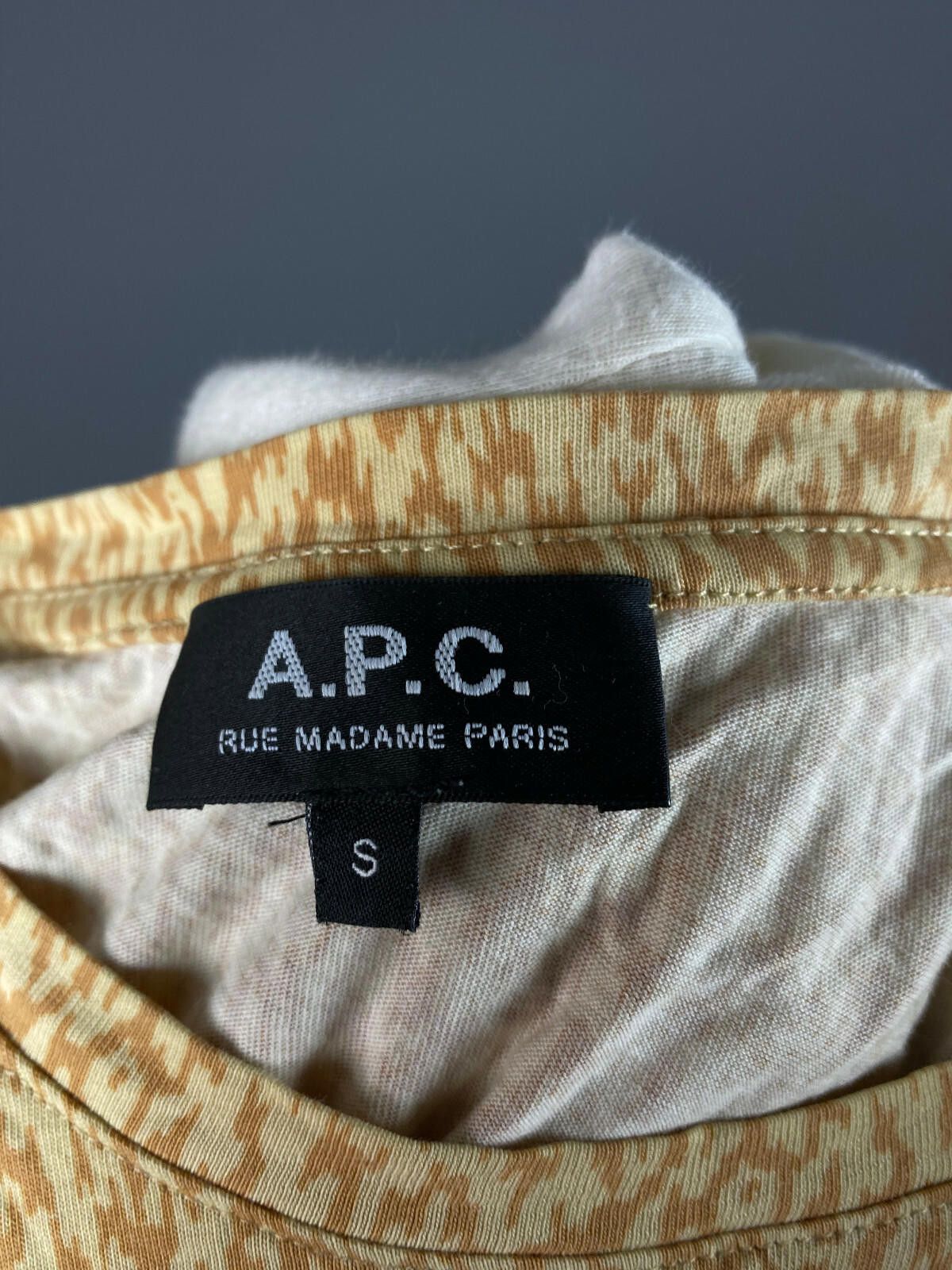 A.P.C. Ladies APC Orange Printed Cotton T-Shirt Top Size S Size S / US 4 / IT 40 - 9 Thumbnail