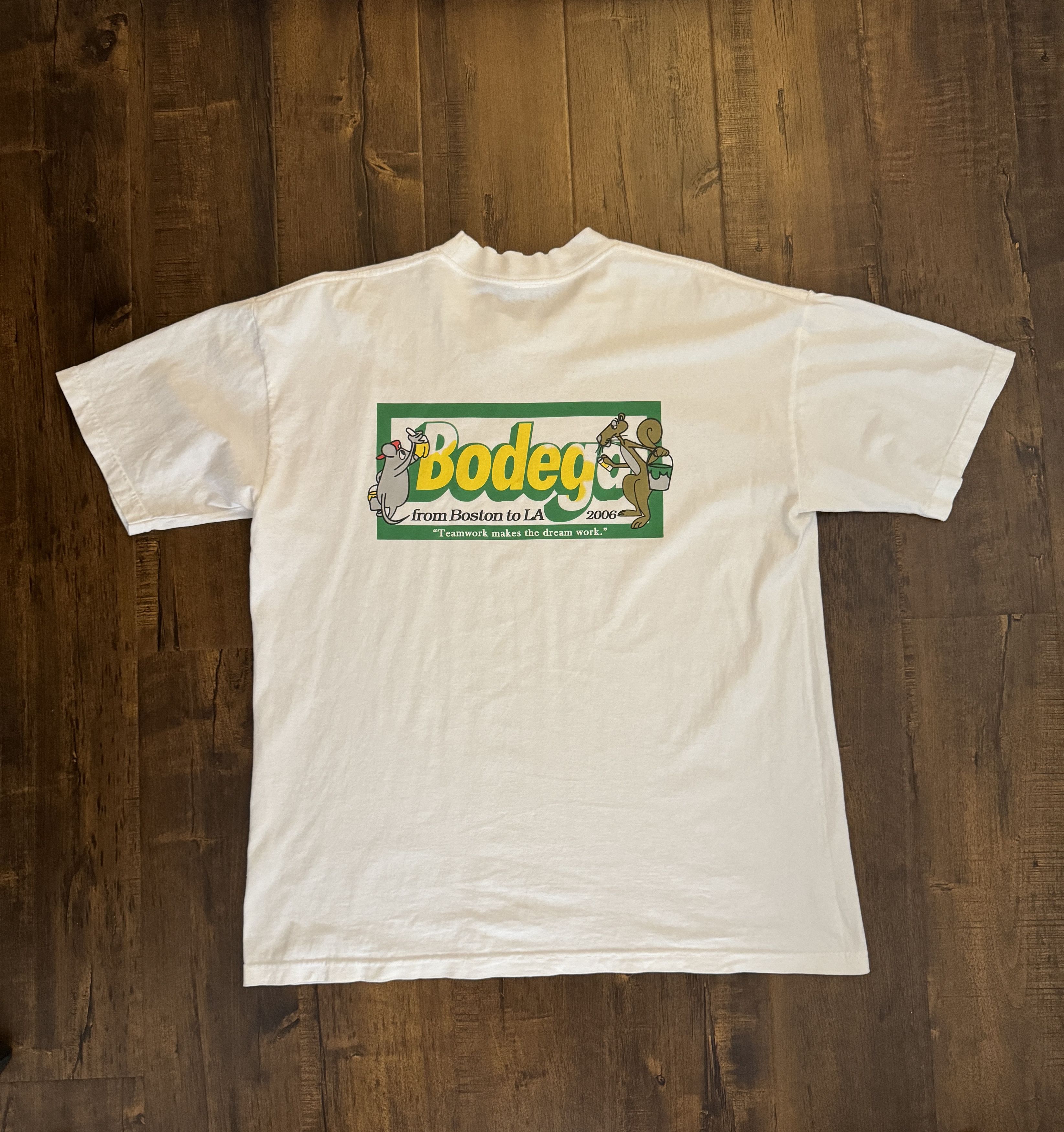 Bodega From Boston to LA 2006 Teamwork Makes Dream Work T-Shirt Size US XL / EU 56 / 4 - 1 Thumbnail