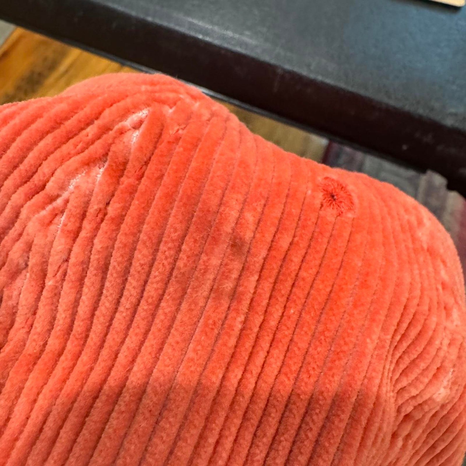 Polo Ralph Lauren 90s Orange Corduroy Polo Ralph Lauren Leather Strapback Cap Size ONE SIZE - 7 Thumbnail