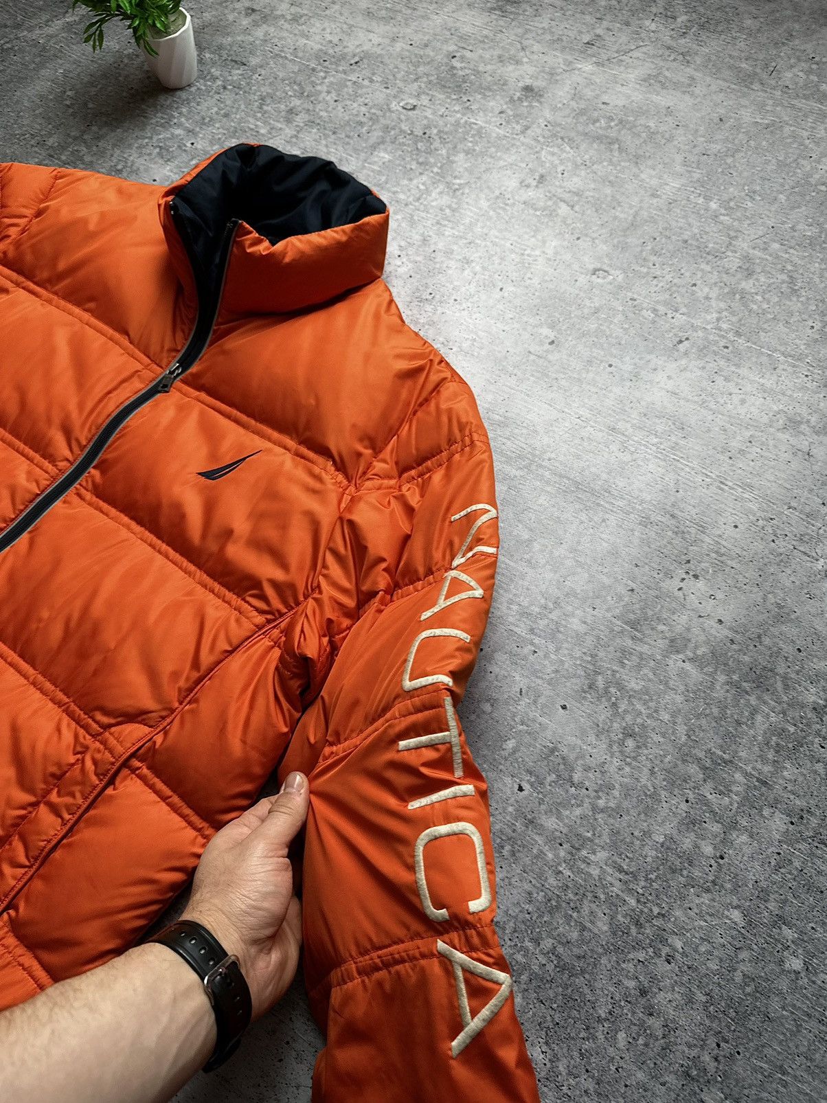 Nautica × Vintage Nautica Competition Down Bomber Puffer Y2K Jacket Size US L / EU 52-54 / 3 - 4 Thumbnail