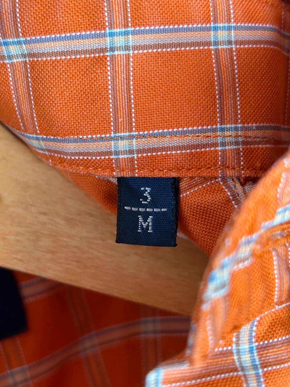 Burberry × Designer Burberry London orange checked shirt high end mini logo haft Size US M / EU 48-50 / 2 - 6 Thumbnail