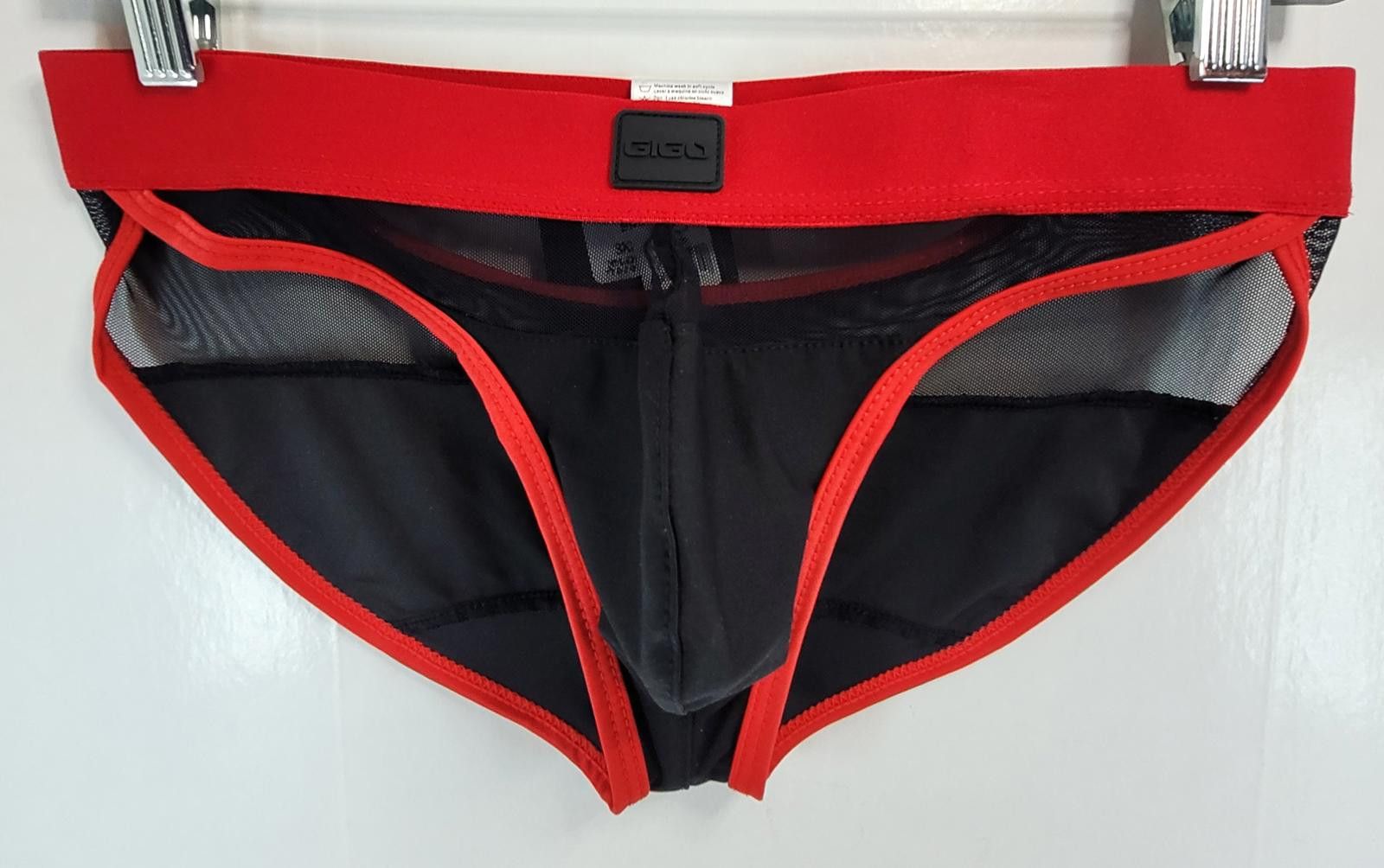 Other GIGO Men’s Medium 28" Mesh Panel Briefs Red & Black – NEW Size 28 - 1 Thumbnail