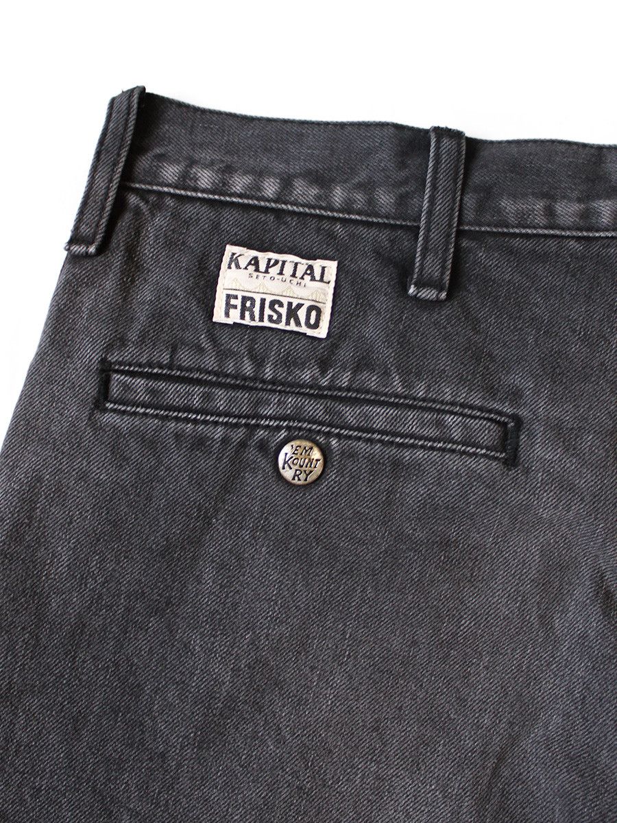 Kapital Kapital 14oz Black Denim 5P Frisco Center pleat Size US 38 / EU 54 - 4 Thumbnail