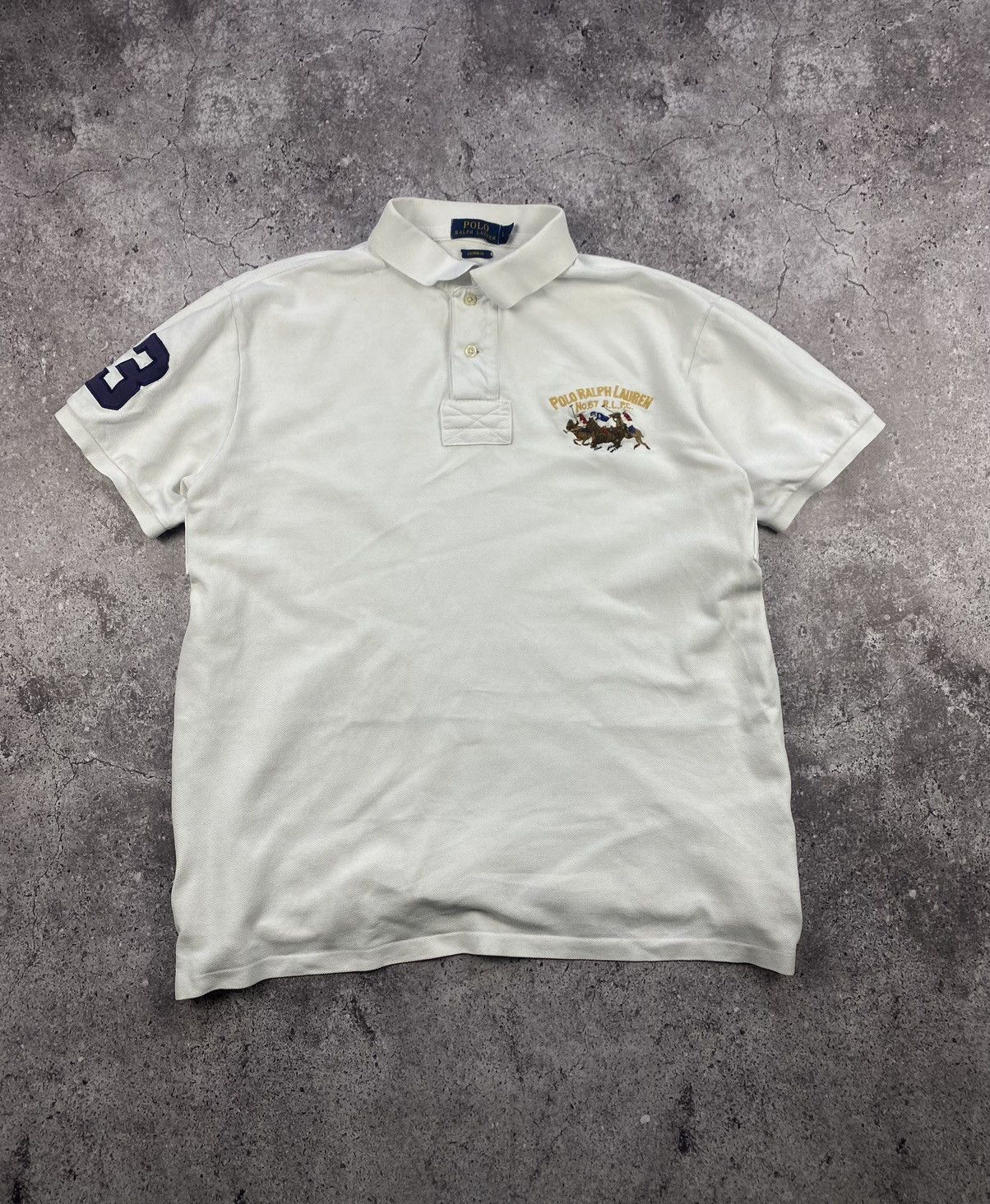 Polo Ralph Lauren × Vintage Vintage Polo Ralph Lauren Triple Pony Collared Polo Shirt #3 Size US L / EU 52-54 / 3 - 1 Thumbnail
