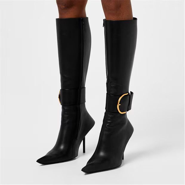 Balenciaga o1g2r1mq0924 Essex High Heel Boots in Black Size US 7 / IT 37 - 5 Thumbnail