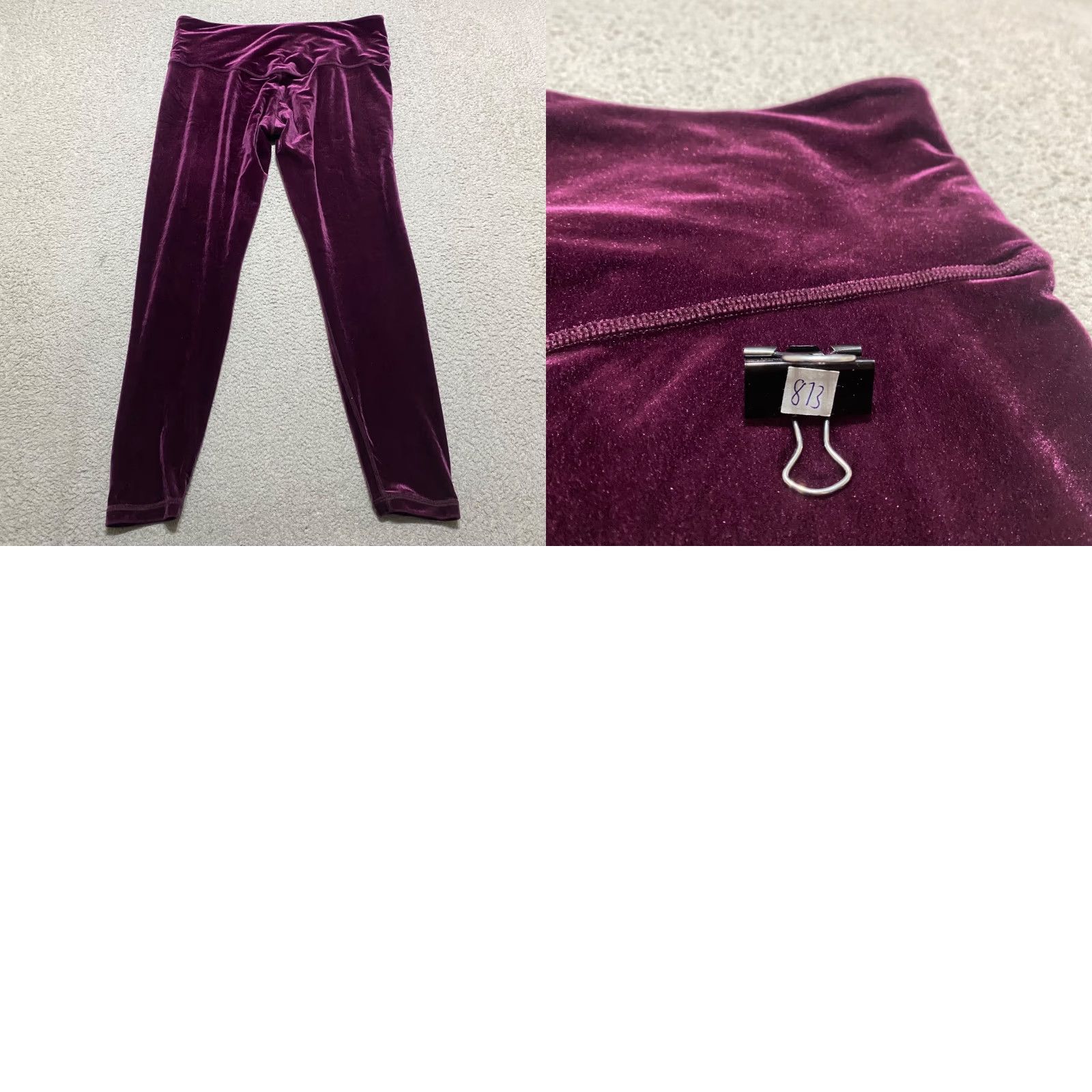 Athleta Athleta Womens 1X Plus Leggings Purple Elation Velvet Skinny Ankle Pull On Size 40" / US 18 - 8 Thumbnail