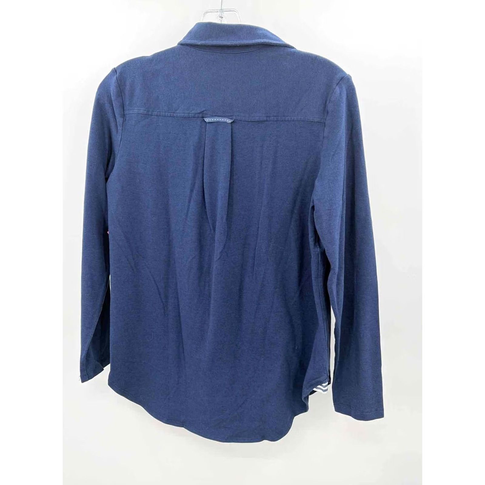 J.McLaughlin J Mclaughlin Navy Size Small Long Sleeve Blouse - Pre-Owned Size S / US 4 / IT 40 - 2 Thumbnail