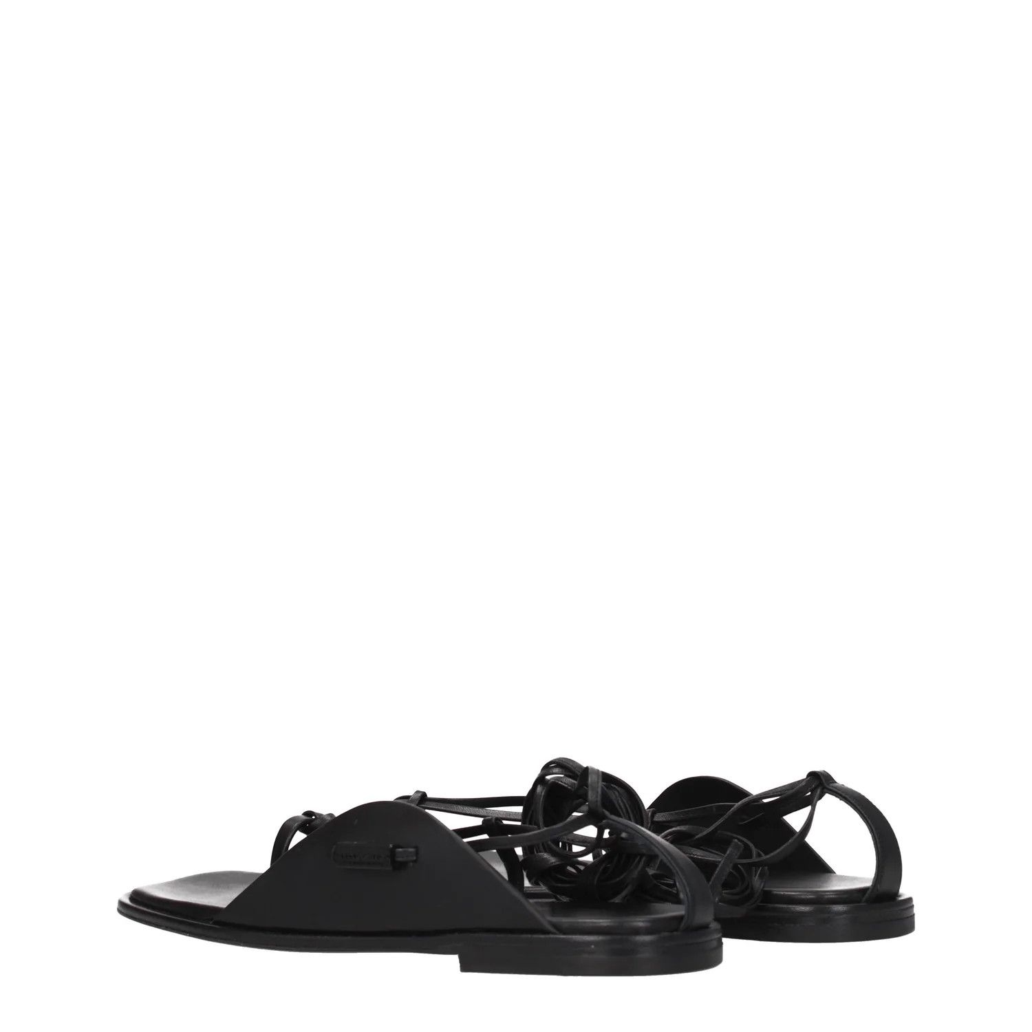 Salvatore Ferragamo ob1o1e1224 Leather Flip Flops in Black Size US 8.5 / IT 38.5 - 4 Thumbnail