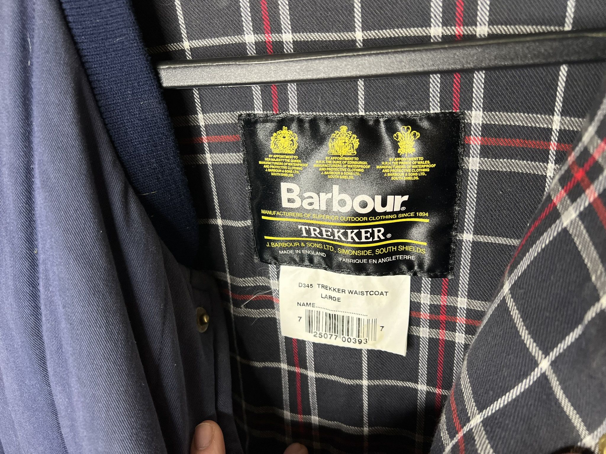 Barbour VINTAGE 80S BARBOUR TREKKER WAISTCOAT BLUE Size US L / EU 52-54 / 3 - 6 Thumbnail