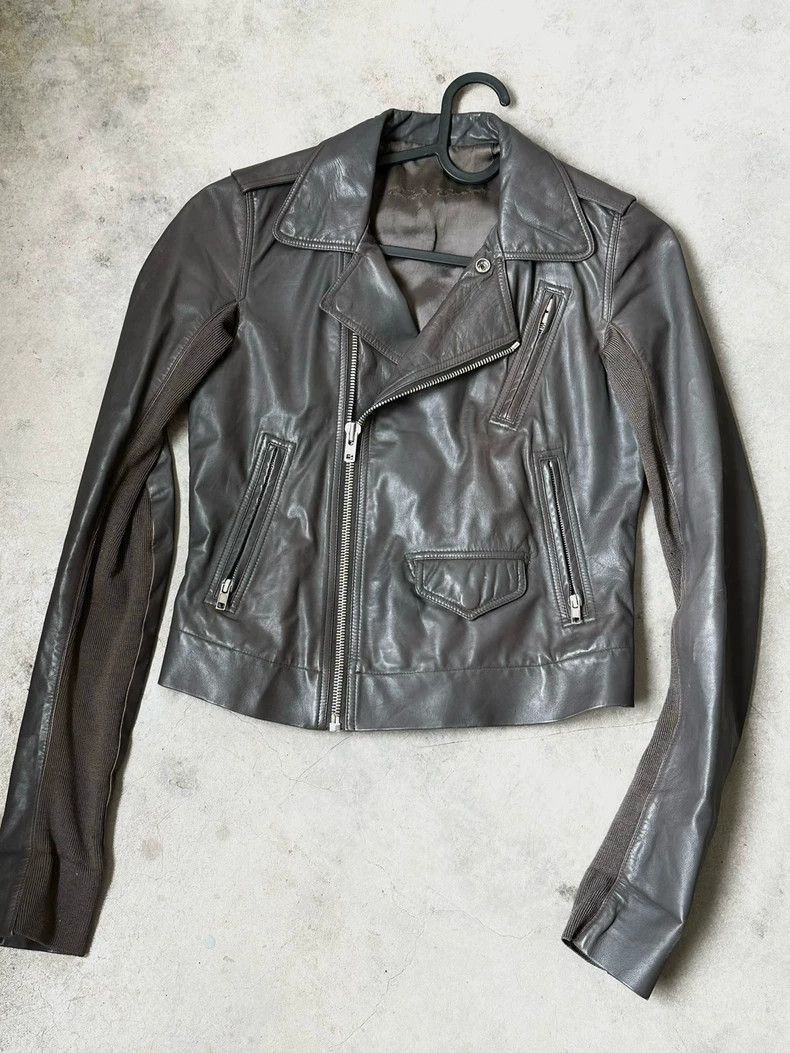 Rick Owens Folding cowhide leather coat-2506