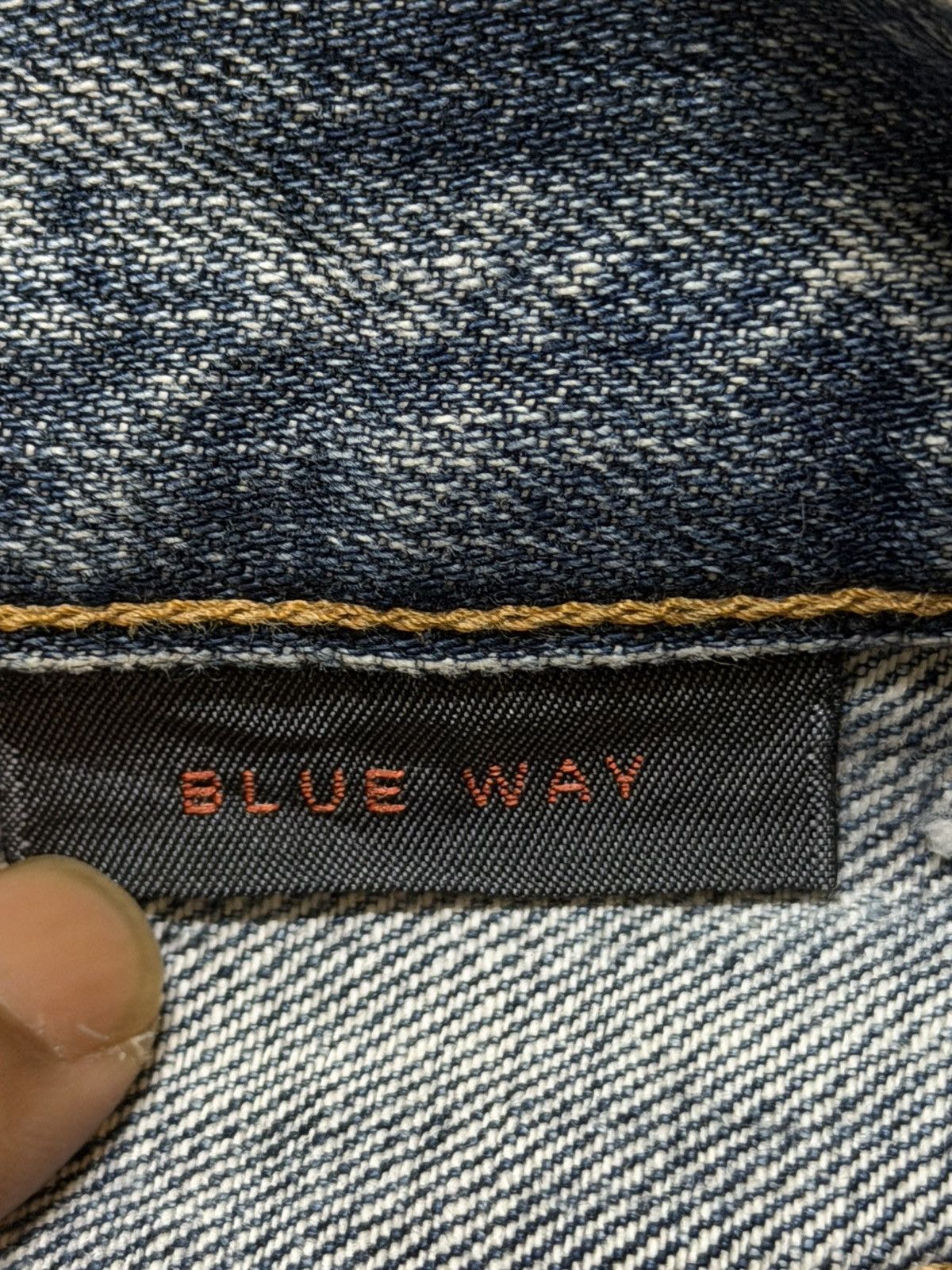 Blue Blue Japan Vintage 90s Japan Blue Way Thunder Wash Distressed Straight Size US 34 / EU 50 - 7 Thumbnail