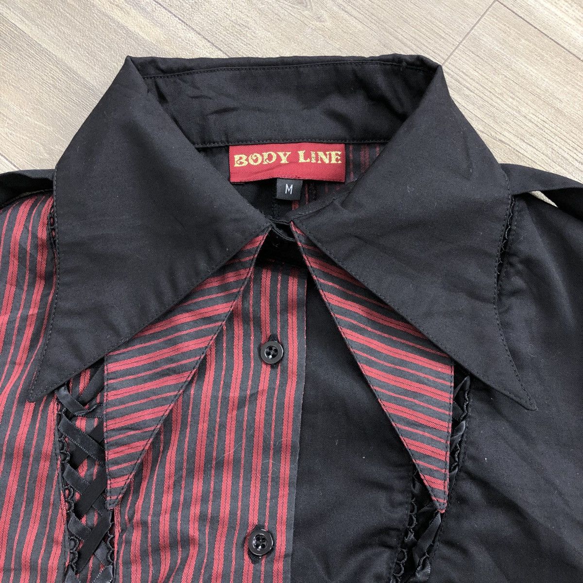 14th Addiction × If Six Was Nine × Le Grande Bleu (L.G.B.) 2000s Body Linr Bondage Punk LGB GOA Striped Button Up Size US M / EU 48-50 / 2 - 7 Thumbnail
