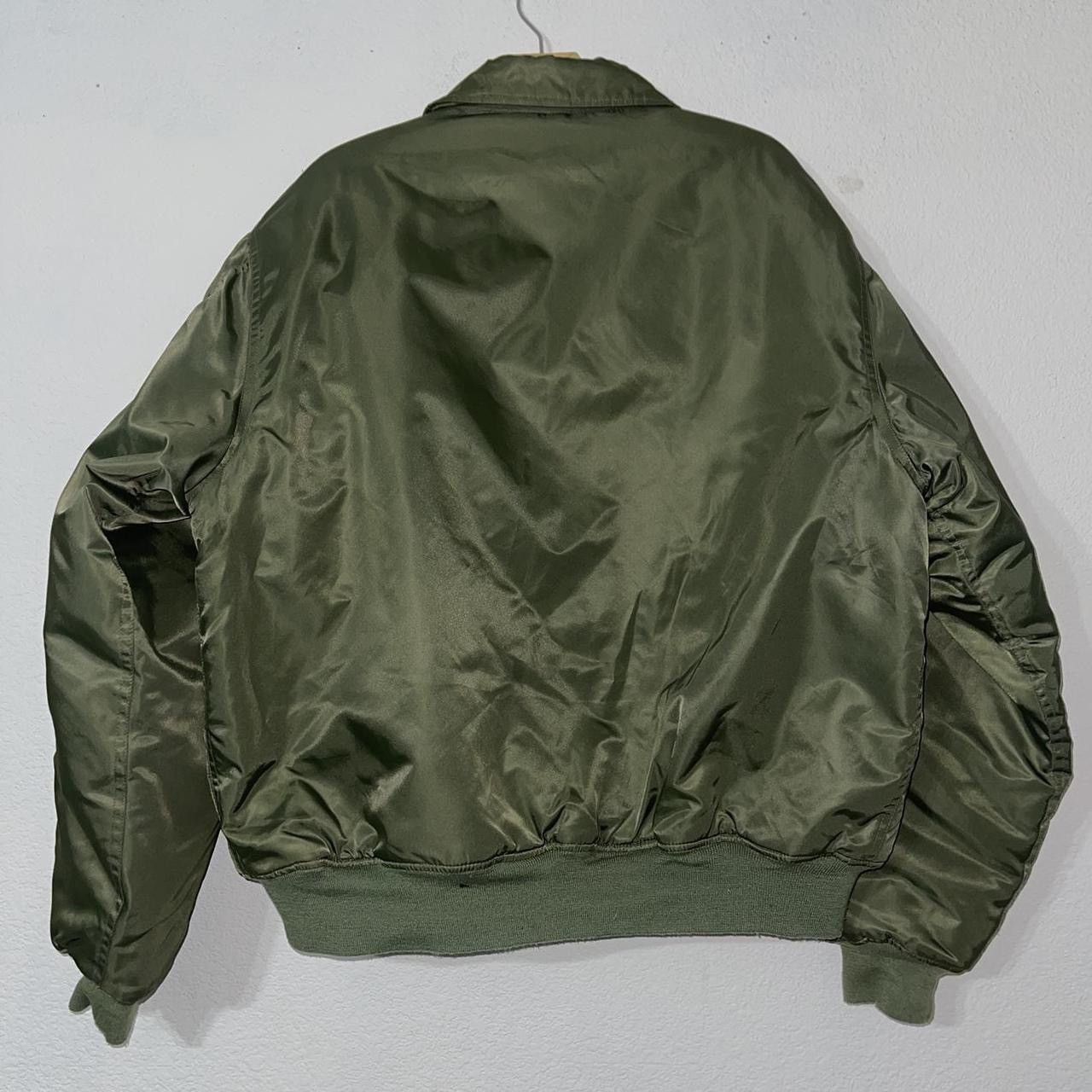 Other Vintage Olive Green Military Flight Bomber Jacket Boxy Size US XL / EU 56 / 4 - 3 Thumbnail
