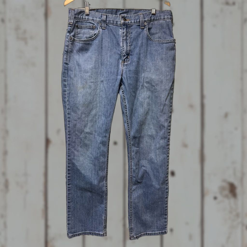 Carhartt Carhartt Jeans Rugged Flex Relaxed Fit Straight Leg Jeans Men 34x32 Blue Denim 5-Pocket Belt Loops Working Comfort Durable Size US 34 / EU 50 - 1 Thumbnail