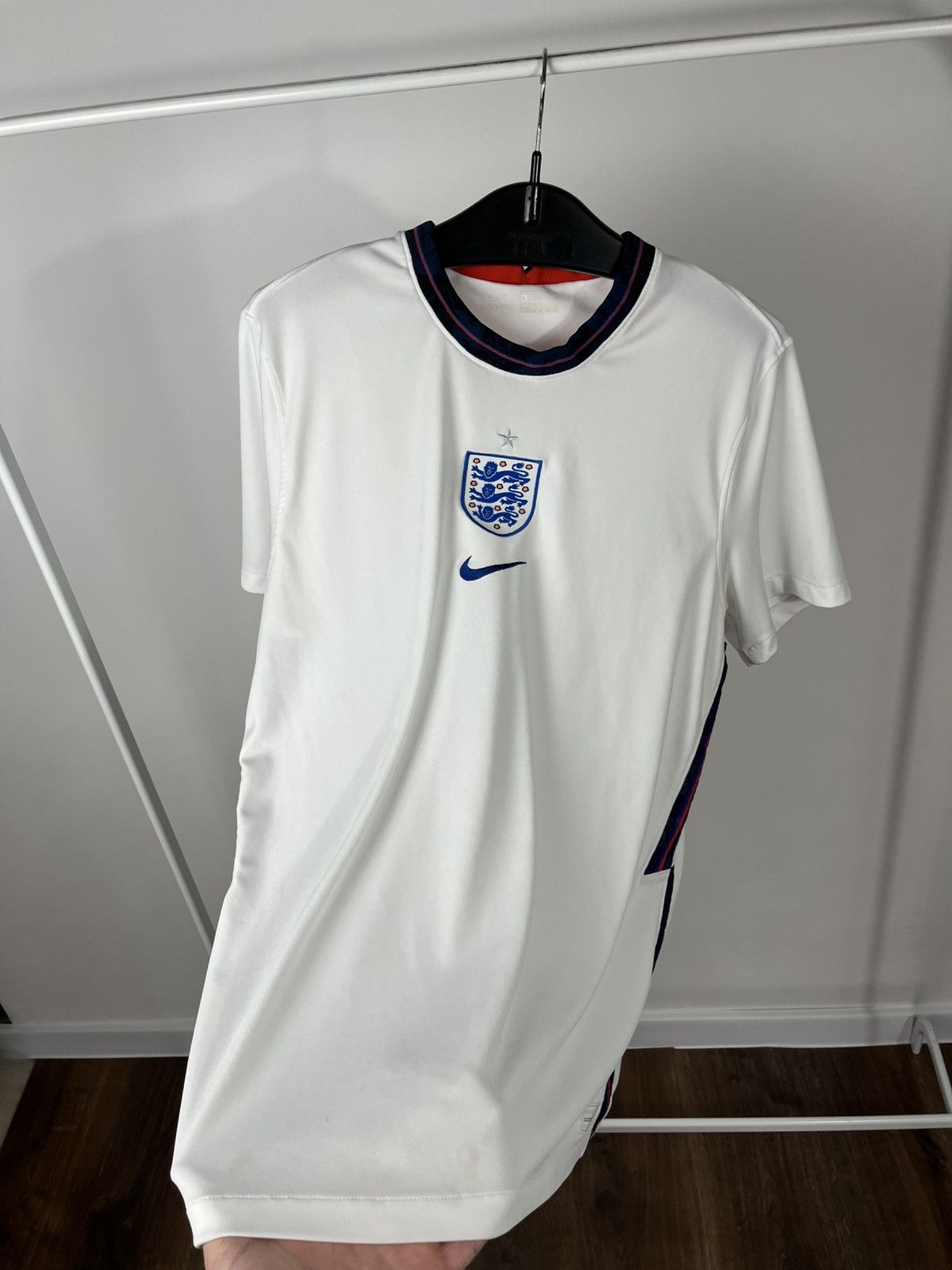 Nike Nike England Dri Fit Home Soccer Jersey White Shirt Size L Size US L / EU 52-54 / 3 - 9 Thumbnail