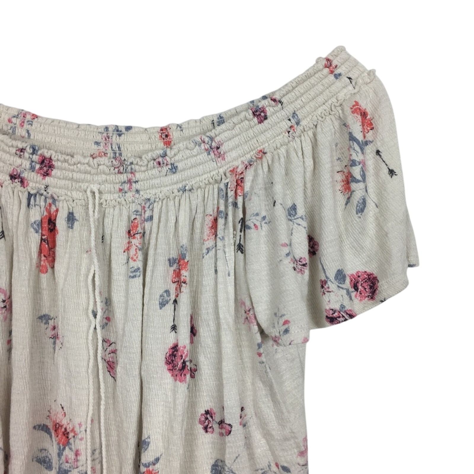 Other Socialite Off The Shoulder Floral Blouse Sz S Size S / US 4 / IT 40 - 2 Thumbnail