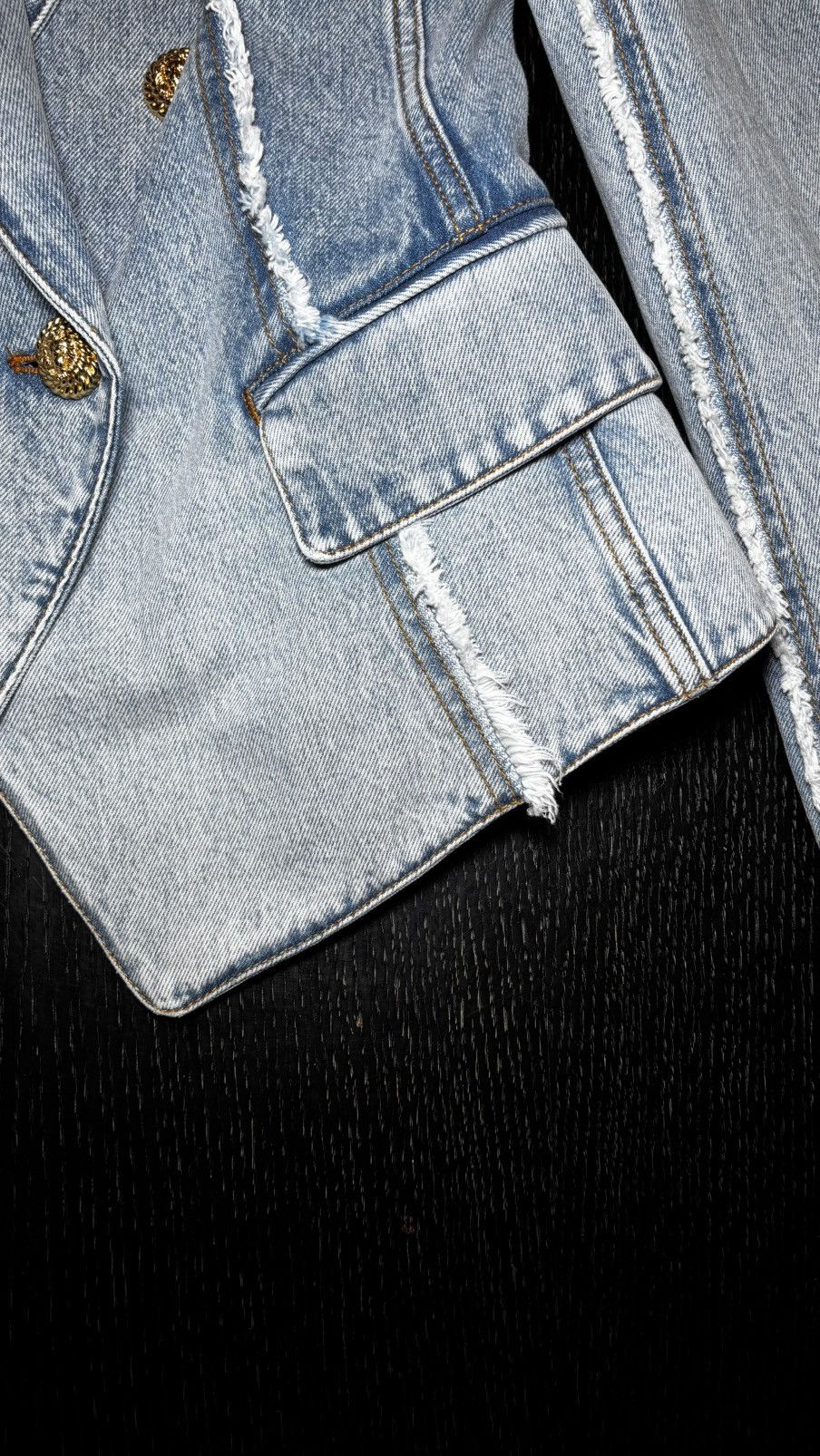 Balmain Balmain - denim blazer doublebreasted Size XS / US 0-2 / IT 36-38 - 8 Thumbnail