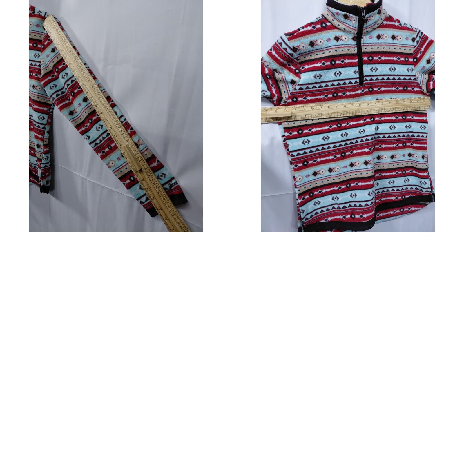 Vintage Outback Trading Company Pullover Fleece Sweater Red Blue M Mens Size US M / EU 48-50 / 2 - 8 Thumbnail