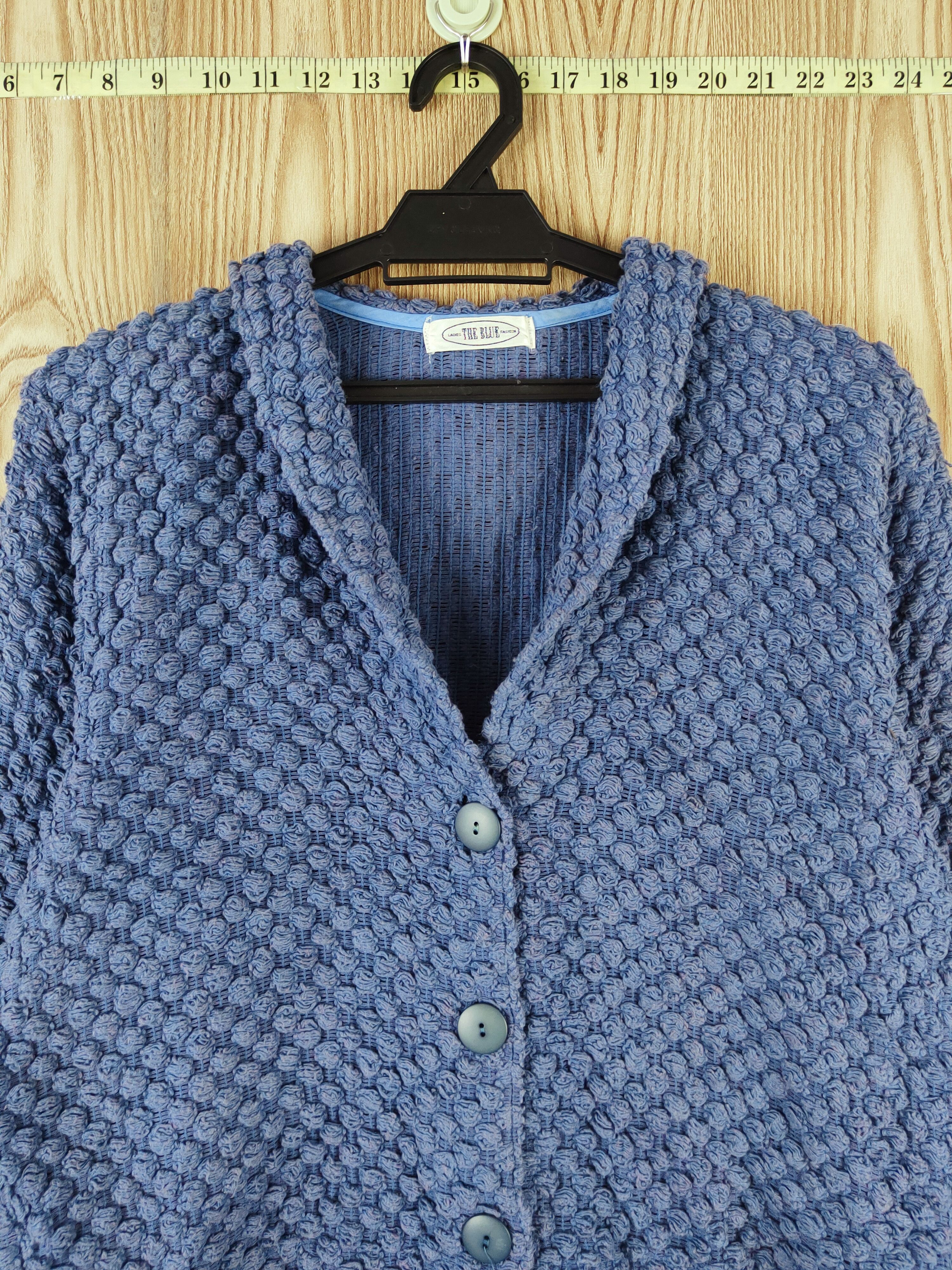 Japanese Brand Vintage - The Blue Blue Knitwear Cardigan Crop Tops Size M / US 6-8 / IT 42-44 - 2 Thumbnail