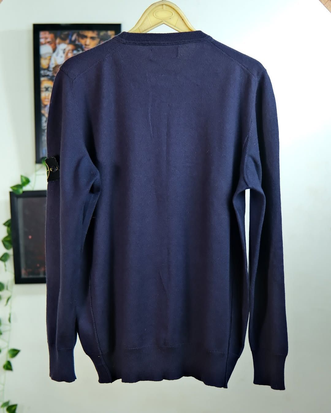 Stone Island × Vintage Y2k Stone Island Tag Blue Sweatshirt Size US M / EU 48-50 / 2 - 6 Thumbnail