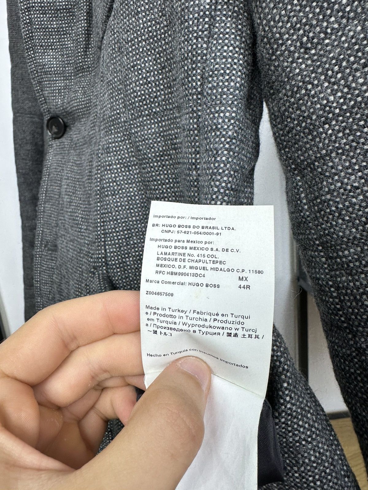 Hugo Boss Hugo Boss Wool Jacket Men’s Blazer Quilted Grey 54 Size Size US L / EU 52-54 / 3 - 10 Thumbnail