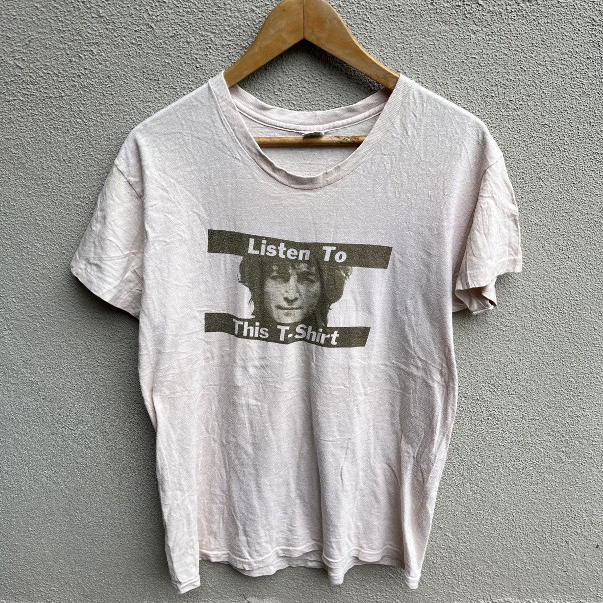 Band Tees Vintage rare 70s JOHN LENNON tee apple records Size US L / EU 52-54 / 3 - 2 Thumbnail