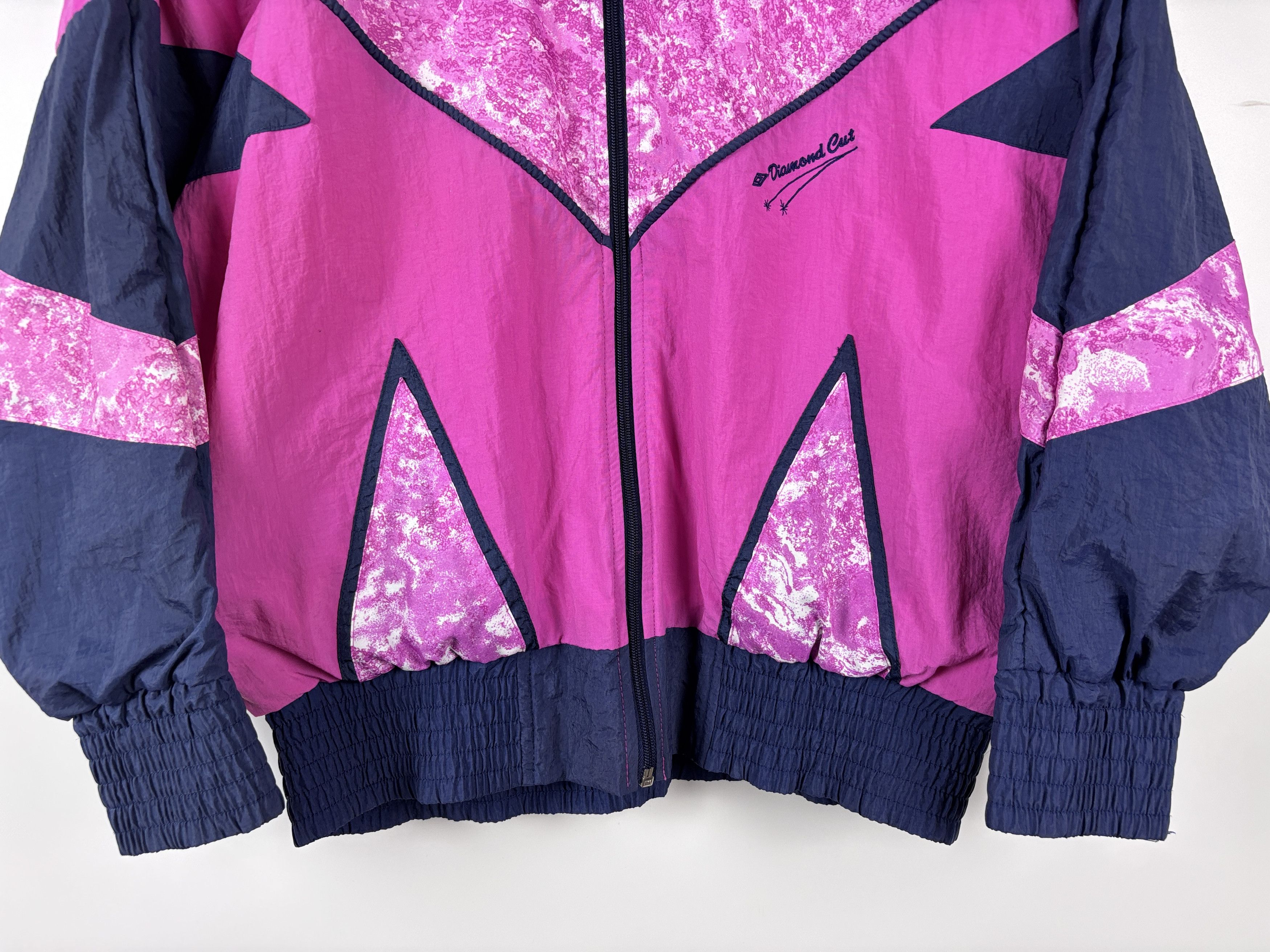 Umbro × Vintage 90s Diamond Cut by Umbro Track Jacket Womens Size 12 Size M / US 6-8 / IT 42-44 - 3 Thumbnail