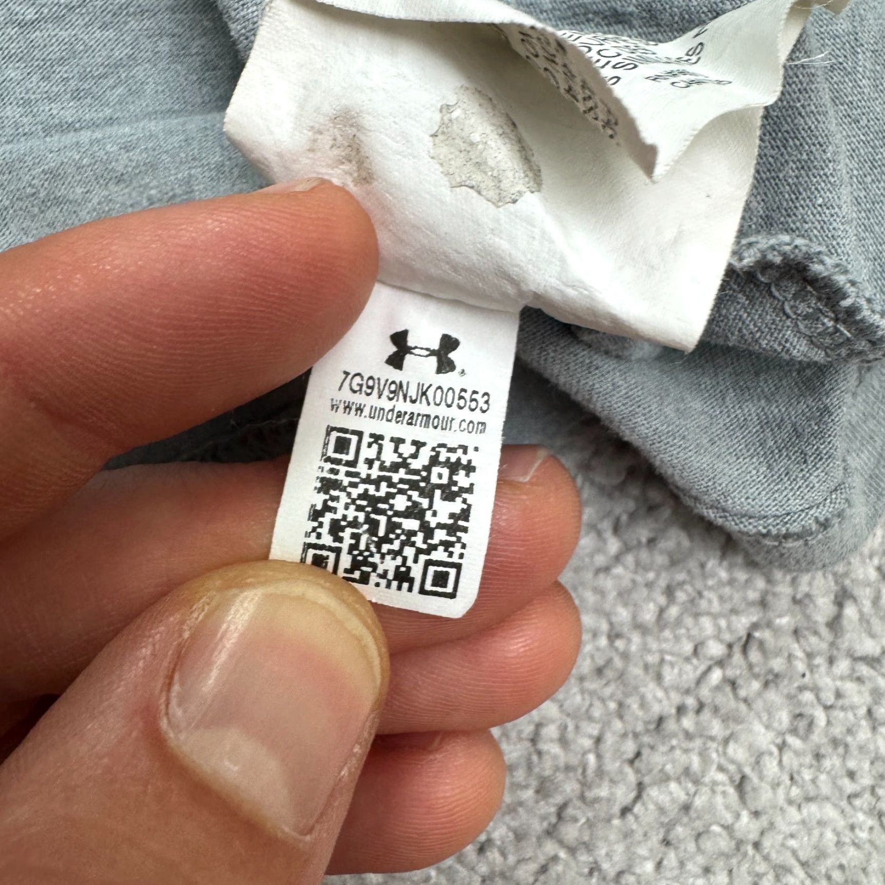 Under Armour Under Armour HeatGear T-Shirt Men Loose Graphic Raglan Long Sleeve Gray Blue Under armour HeatGear Size US L / EU 52-54 / 3 - 7 Thumbnail