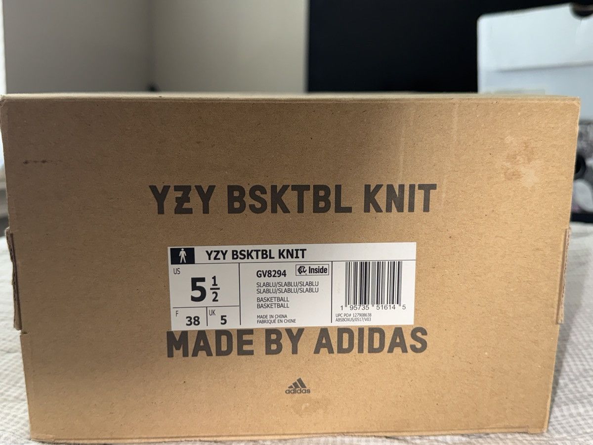 Yeezy Adidas Yeezy BSKTBL Knit ‘ Slate Blue ‘ Size US 5.5 / EU 38 - 7 Thumbnail