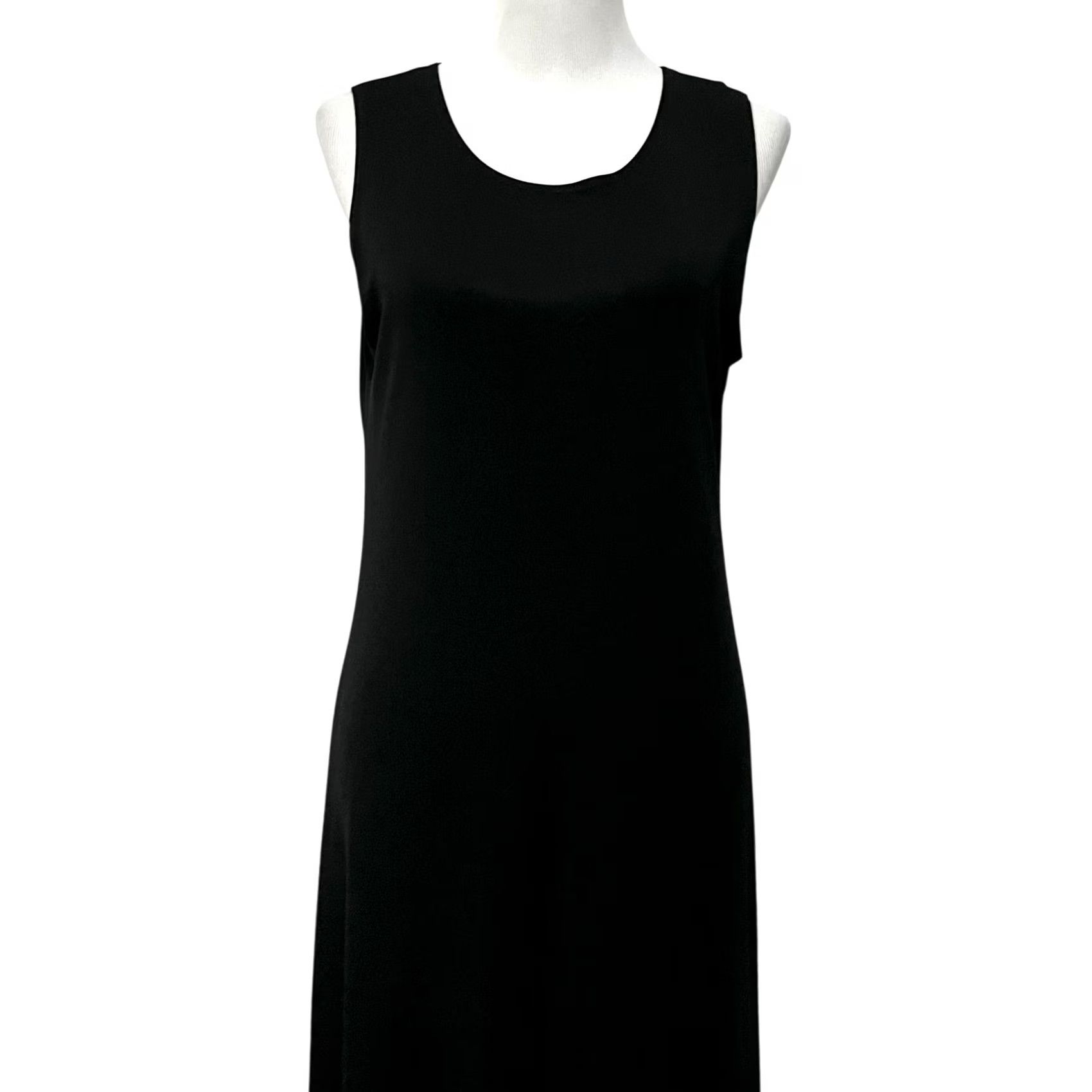 Vintage VINTAGE Comfy USA Black Knit Sleeveless Dress Midi L Women’s Sleeveless Dress Midi L Black Knit Sheath 90s Casual Party/Cocktail Womens Size L / US 10 / IT 46 - 2 Thumbnail