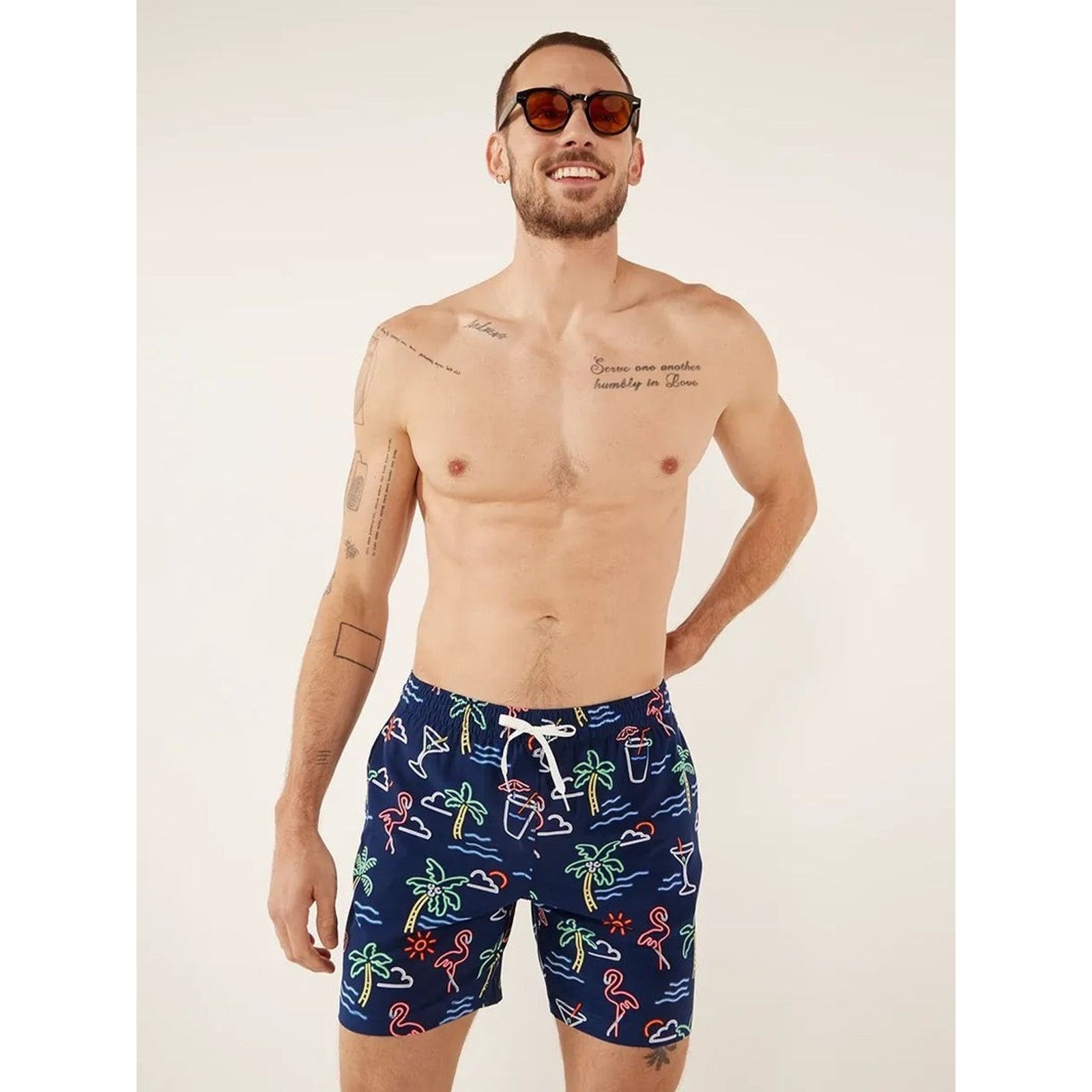 Chubbies CHUBBIES NEON LIGHTS MENS STRETCH ELASTIC 5.5" Swim Trunks Size US 26 / EU 42 - 2 Thumbnail