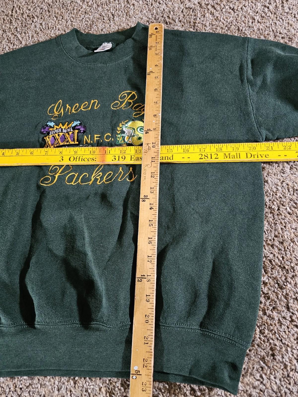 Fruit Of The Loom Vintage Green Bay Packers Super Bowl XXXI Men’s M Sweatshirt Size US M / EU 48-50 / 2 - 5 Thumbnail
