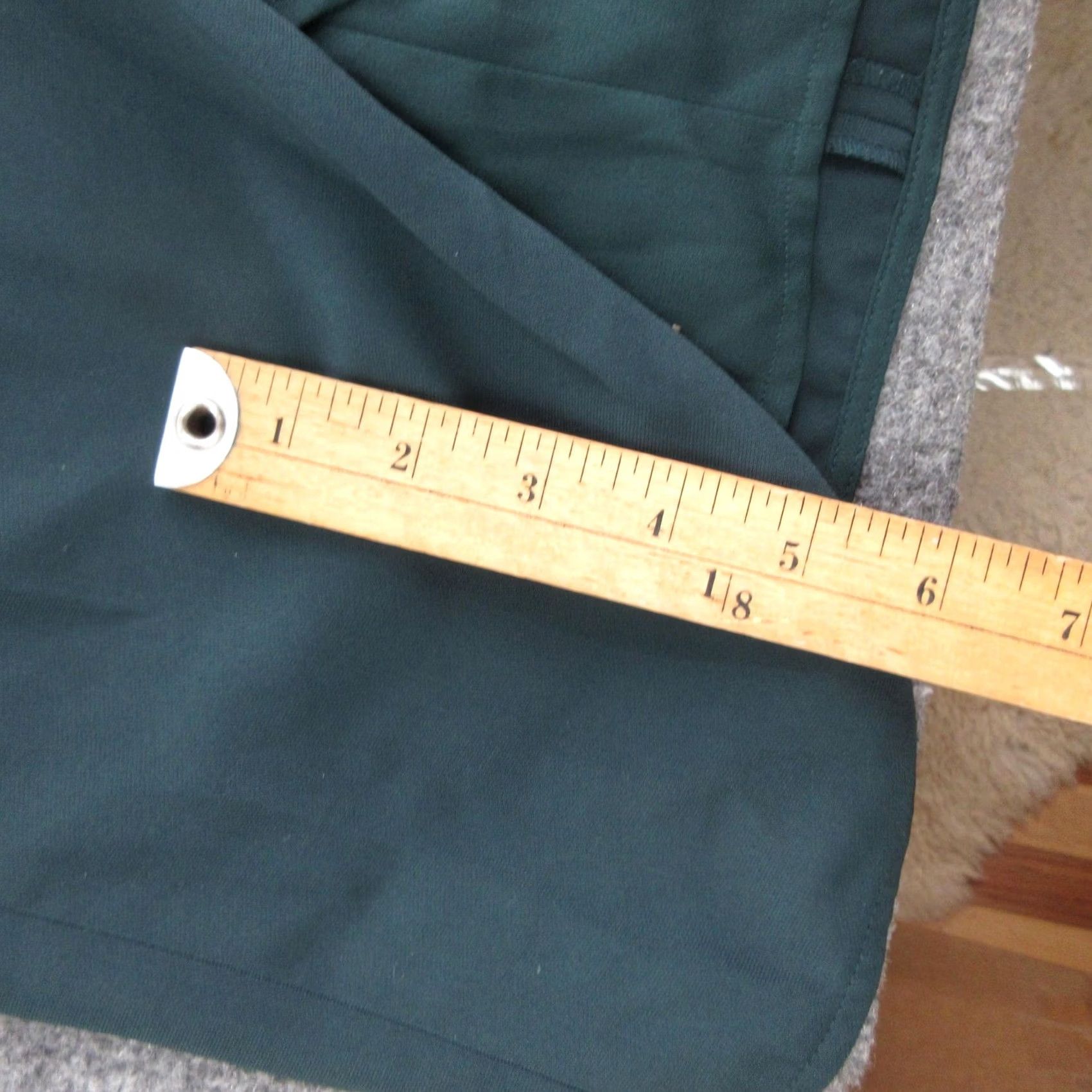 Vintage Babaton Dress Womens S Green Ruched Wrap Long Sleeve V Neck Knee Length Cocktail Size S / US 4 / IT 40 - 5 Thumbnail