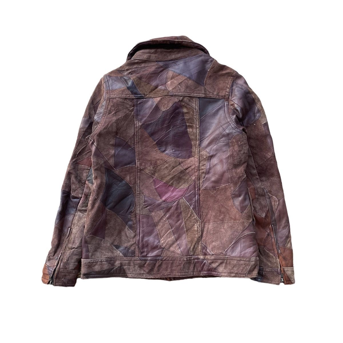 Leather Vintage ASW Patchwork Pigskin Leather Jacket Size M / US 6-8 / IT 42-44 - 14 Thumbnail
