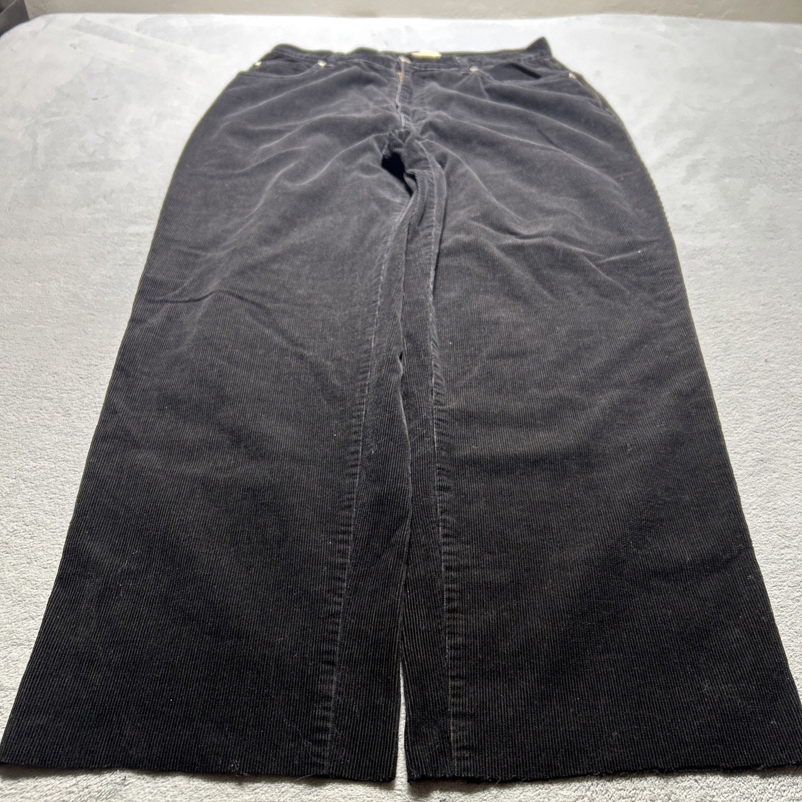 St. Johns Bay Y2k 2000s Beyond Baggy Corduroy Pant Women 10 31x27 Raw Wide Size 32" / US 10 / IT 46 - 3 Thumbnail