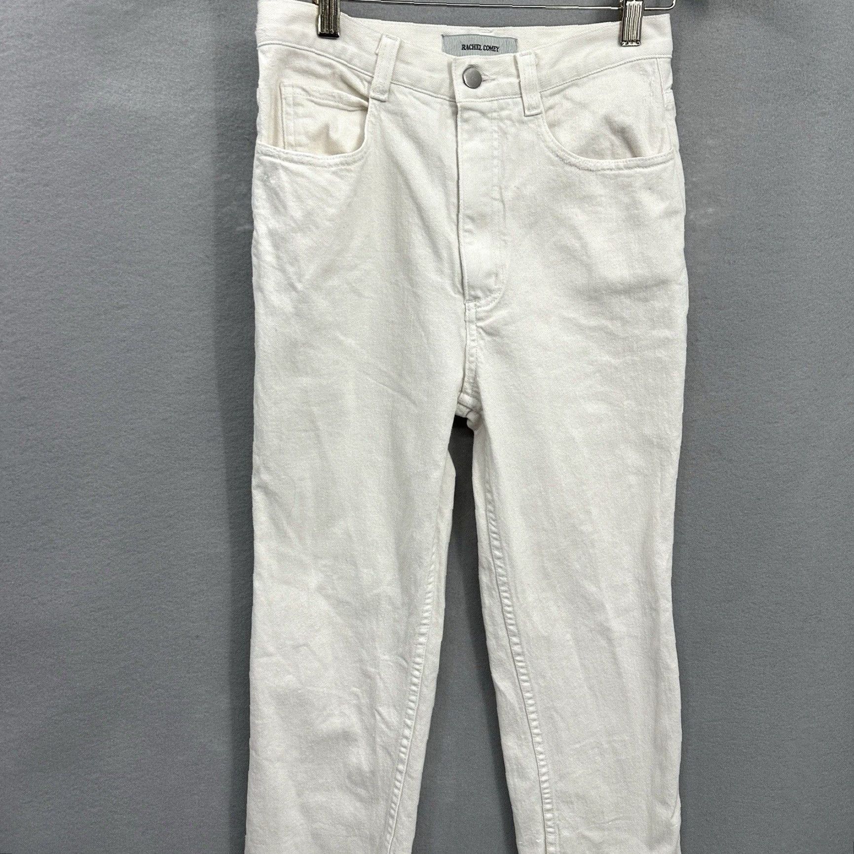 Rachel Comey RACHEL COMEY Jeans Womens 0 Raw Hem High Rise Cropped Ankle Quiet Luxury Boho Shirt? Size 25" / US 0 / IT 36 - 4 Thumbnail