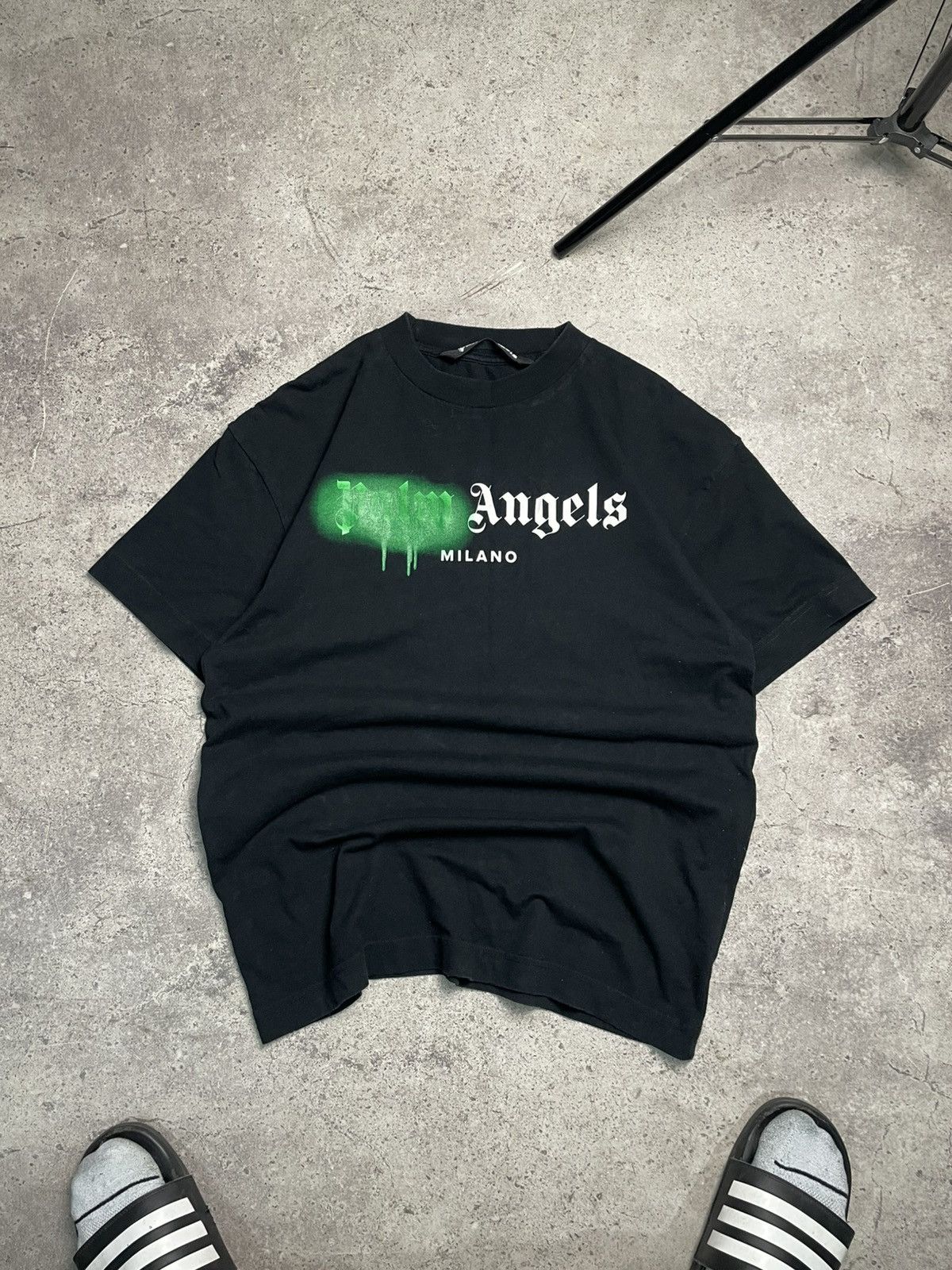 Palm Angels Palm Angels Paris Sprayed Logo T-shirt Size US M / EU 48-50 / 2 - 1 Thumbnail