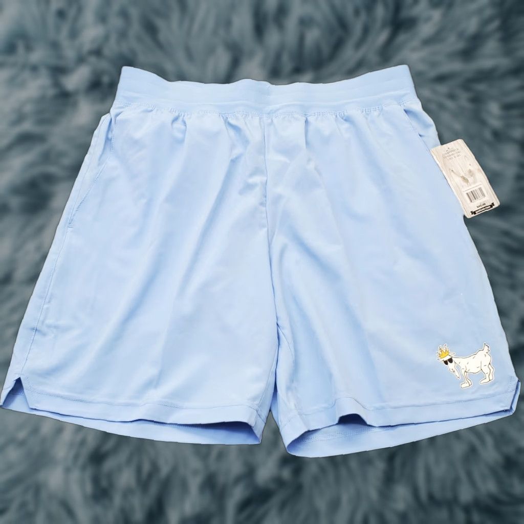 Vintage GOAT USA Shorts Womens M Blue Stretch Athletic Running Side Slit High Waist Size 32" / US 10 / IT 46 - 1 Thumbnail