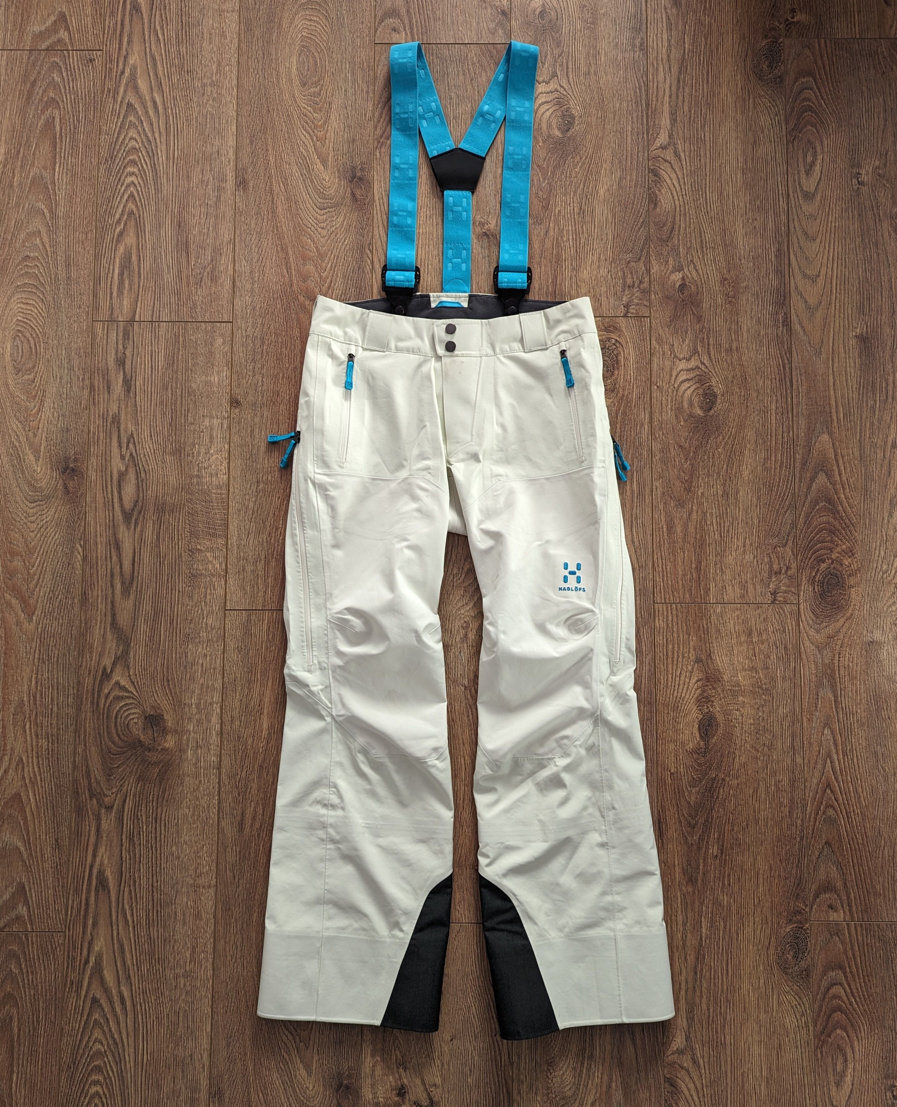 image of Haglofs Couloir 4 Women's Ski Pants With Braces Sportswear in White Black (Size 28)