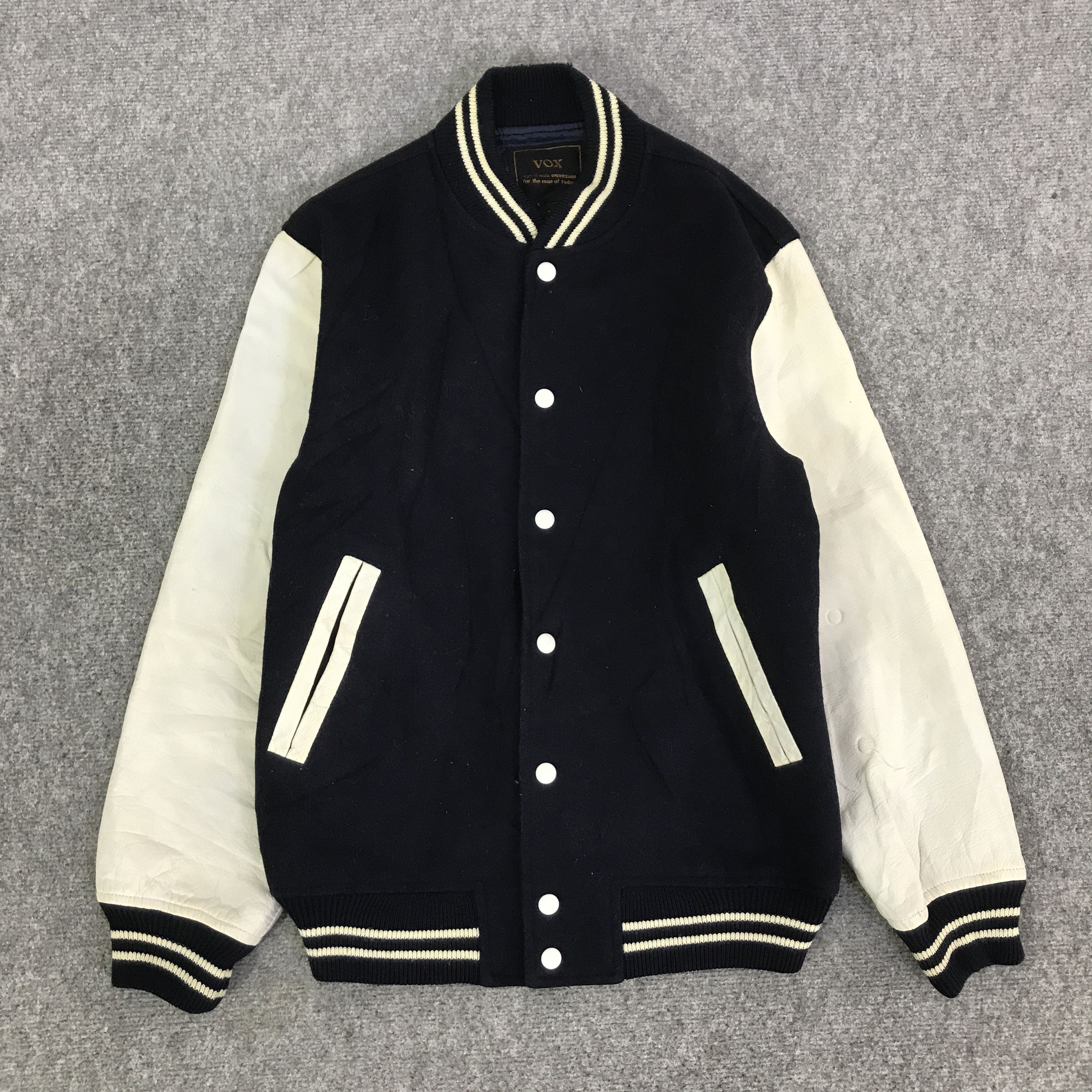 Japanese Brand VOX JAPAN STYLE VARSITY WOOL JACKET K105B6 Size US L / EU 52-54 / 3 - 1 Thumbnail