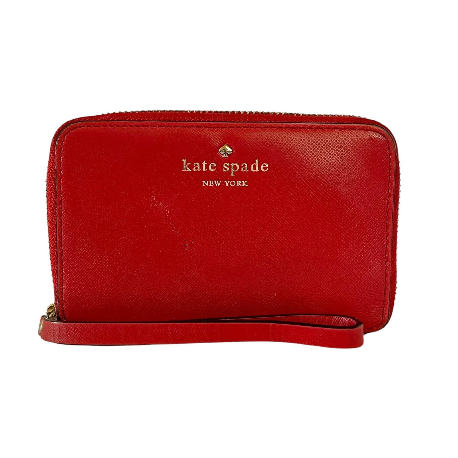 Kate Spade Kate Spade Red Saffiano Leather Zip-Around Wristlet Wallet Size ONE SIZE - 1 Thumbnail