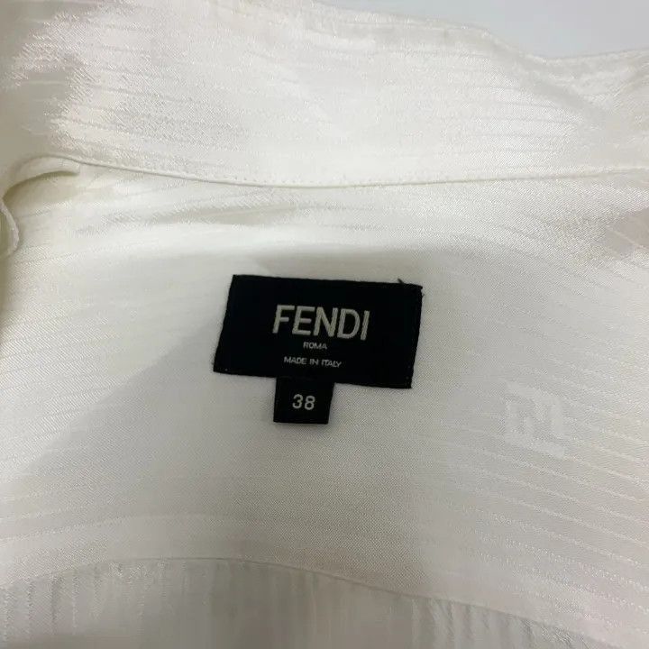 Fendi FENDI White Short Sleeve Button-Up Shirt -2507 Size US M / EU 48-50 / 2 - 5 Thumbnail