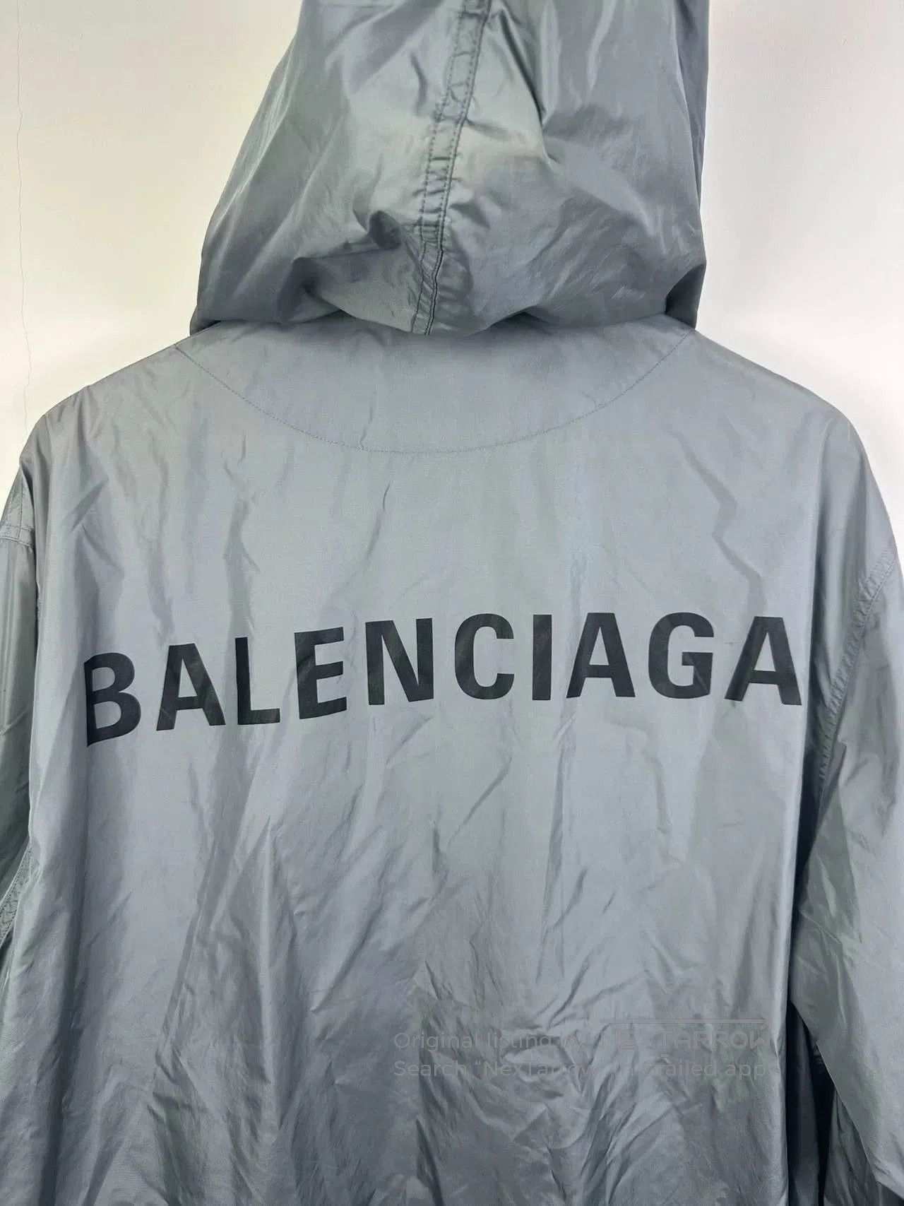 Balenciaga Balenciaga Gray Coat with Tuckable Hat. Size XXS / US 00 / IT 34 - 3 Thumbnail