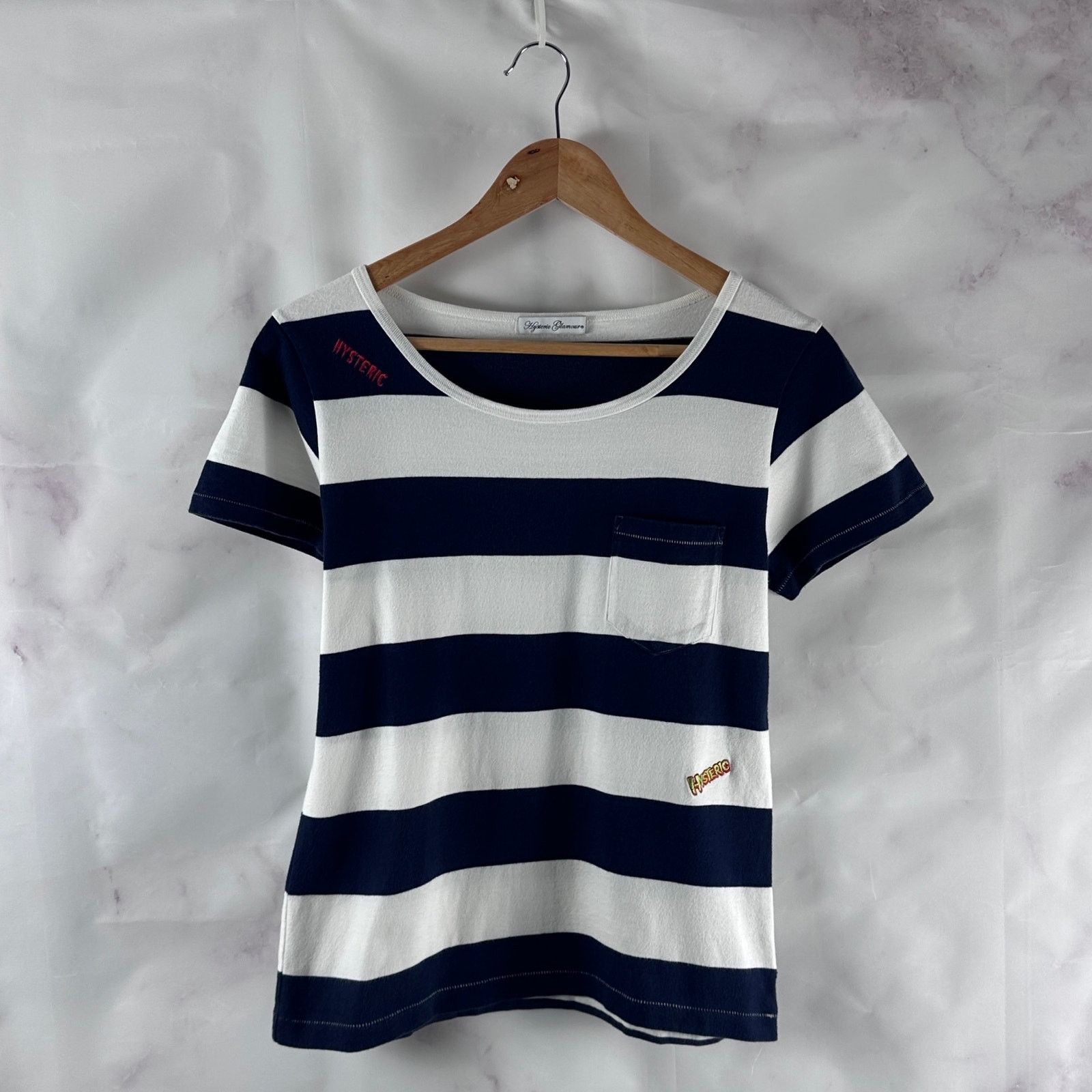 Hysteric Glamour Embroidered Striped Tee Size S / US 4 / IT 40 - 1 Thumbnail