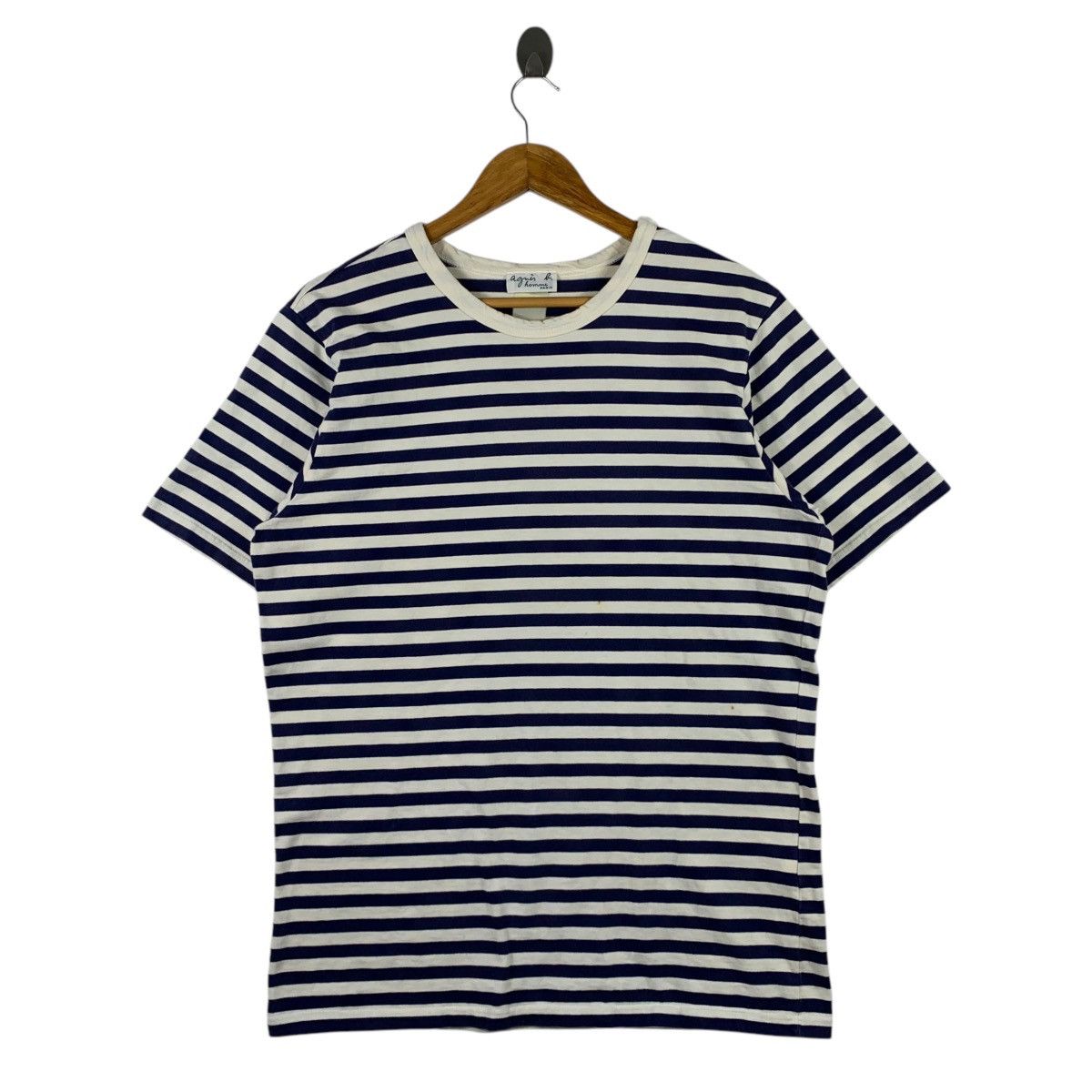 Vintage × agnes b. Vintage AGNES B Paris French Fashion Designer StripesT-Shirt Size US M / EU 48-50 / 2 - 1 Thumbnail