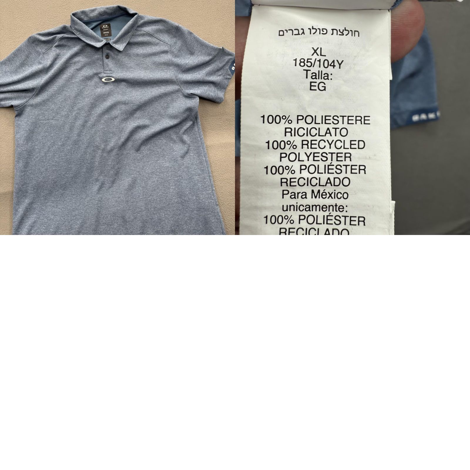 Oakley Oakley Polo Shirt Mens XL Blue Regular Fit Golf Performance Polo Shirt Regular Fit XL Blue Oakley Ellipse Logo Mens Polo Shirt Size US XL / EU 56 / 4 - 8 Thumbnail