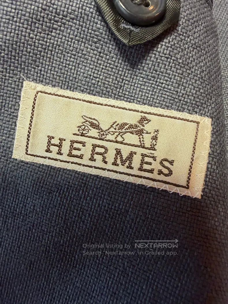 Hermes Hermes Blue Vintage Casual Blazer Size 46R - 3 Thumbnail