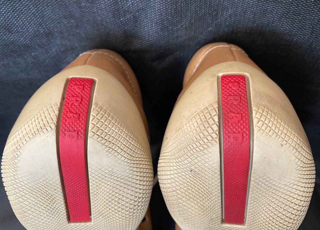 Prada 🔥 00s Prada Holes Americas Cup leather low top sneakers Size US 8.5 / IT 38.5 - 13 Thumbnail