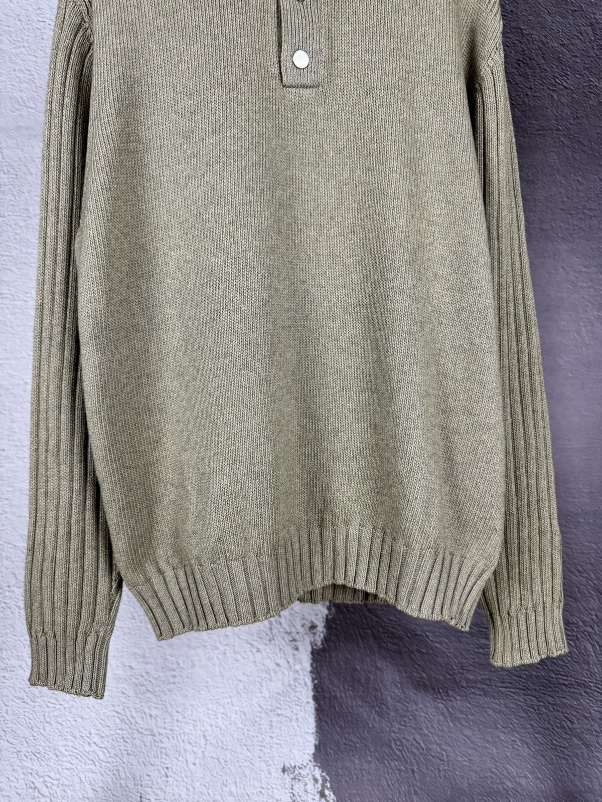 Ermenegildo Zegna Zegna Sport beige cotton cashmere half button down sweater Size US XXL / EU 58 / 5 - 8 Thumbnail